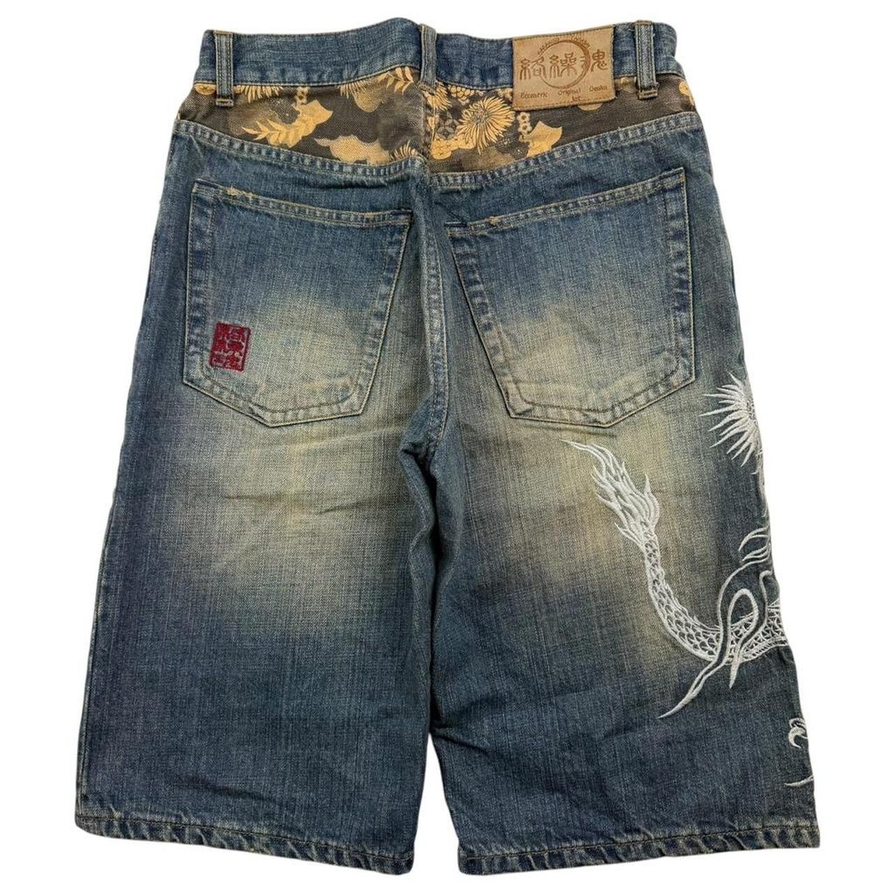 Karakuri Tamashii Karakuri Tamashii Embroidered Dragon Japanese Jorts Waist 30 Size US 30 / EU 46 - 2 Thumbnail