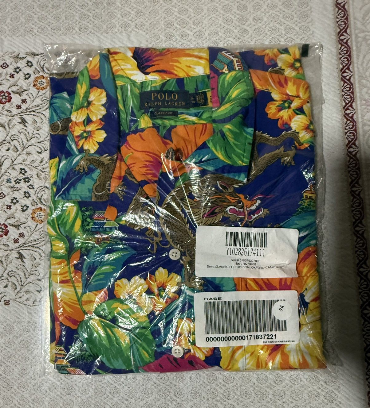 Polo Ralph Lauren Polo Ralph Lauren Classic Fit Tropical Oxford Camp Shirt Size US XL / EU 56 / 4 - 3 Thumbnail