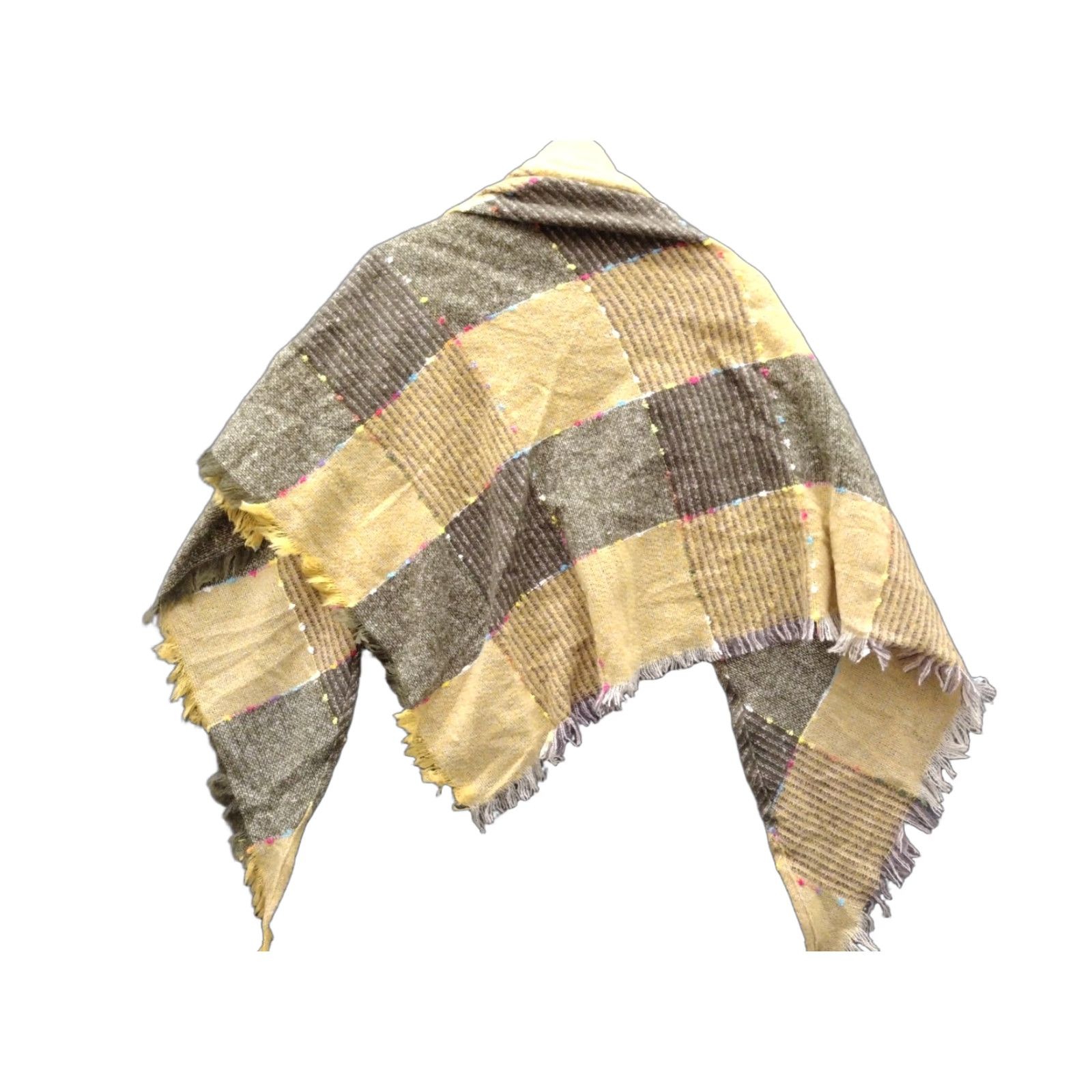 Vintage VINTAGE Plaid Blanket Warm Soft Chunky Oversized Shawl Wrap for Women Size ONE SIZE - 1 Thumbnail