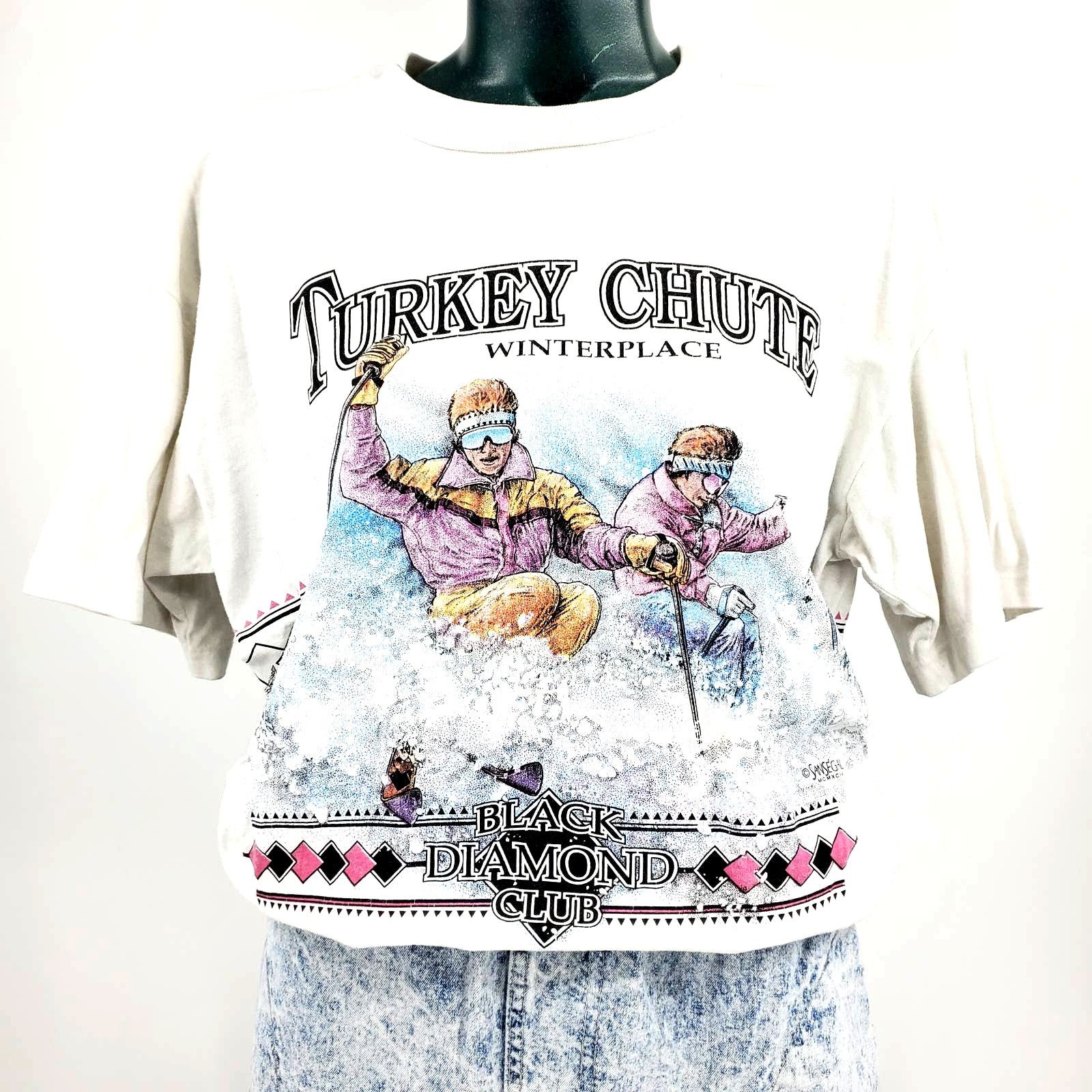 Vintage Vintage Retro 90s Single Stitch Ski Tee Turkey Chut 1096 Size US S / EU 44-46 / 1 - 3 Thumbnail