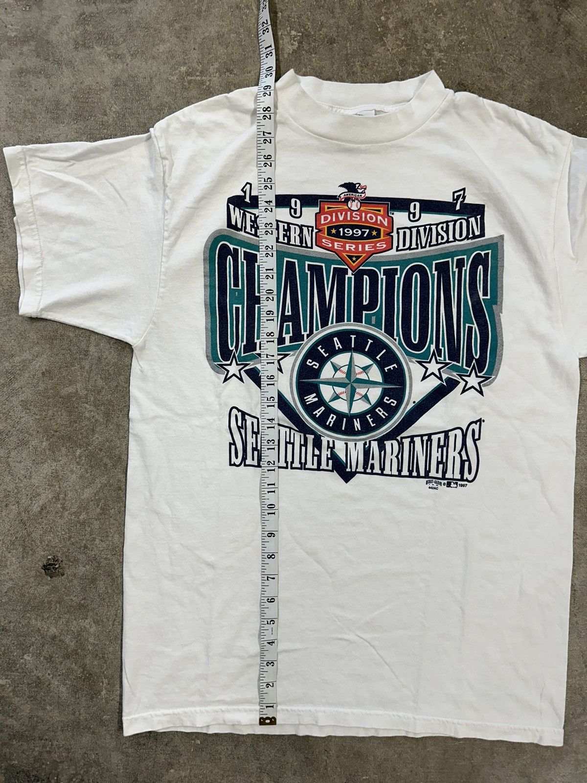 MLB Vintage 90s Seattle Mariners Division Champs MLB T-Shirt Size US L / EU 52-54 / 3 - 8 Thumbnail