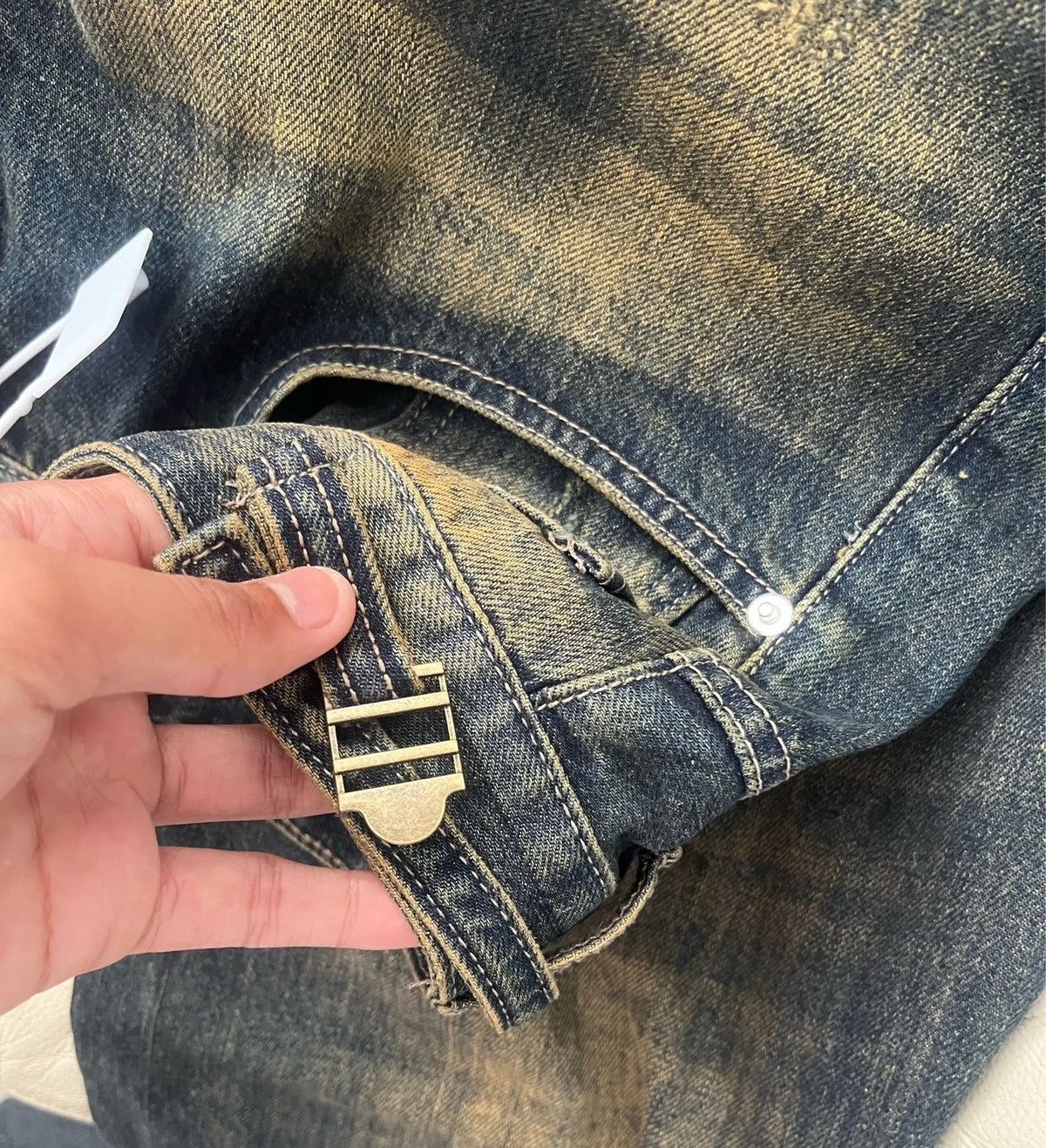 Jean × Vintage Blue Gradient Wash Bootcut Flared Jeans y2k retro Size US 30 / EU 46 - 12 Thumbnail