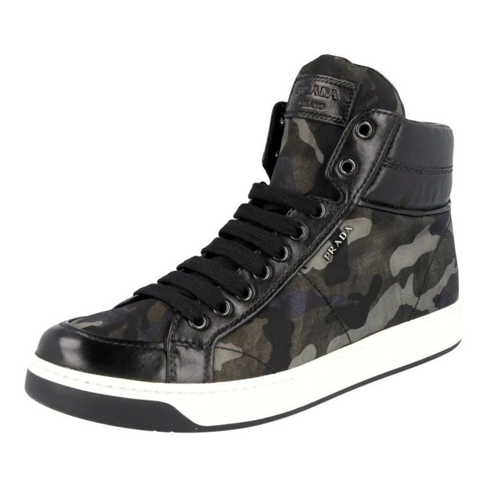 Prada PRADA Vintage Mens Camouflage High Top Logo Sneakers Sz 38.5 Size US 6 / EU 39 - 2 Thumbnail