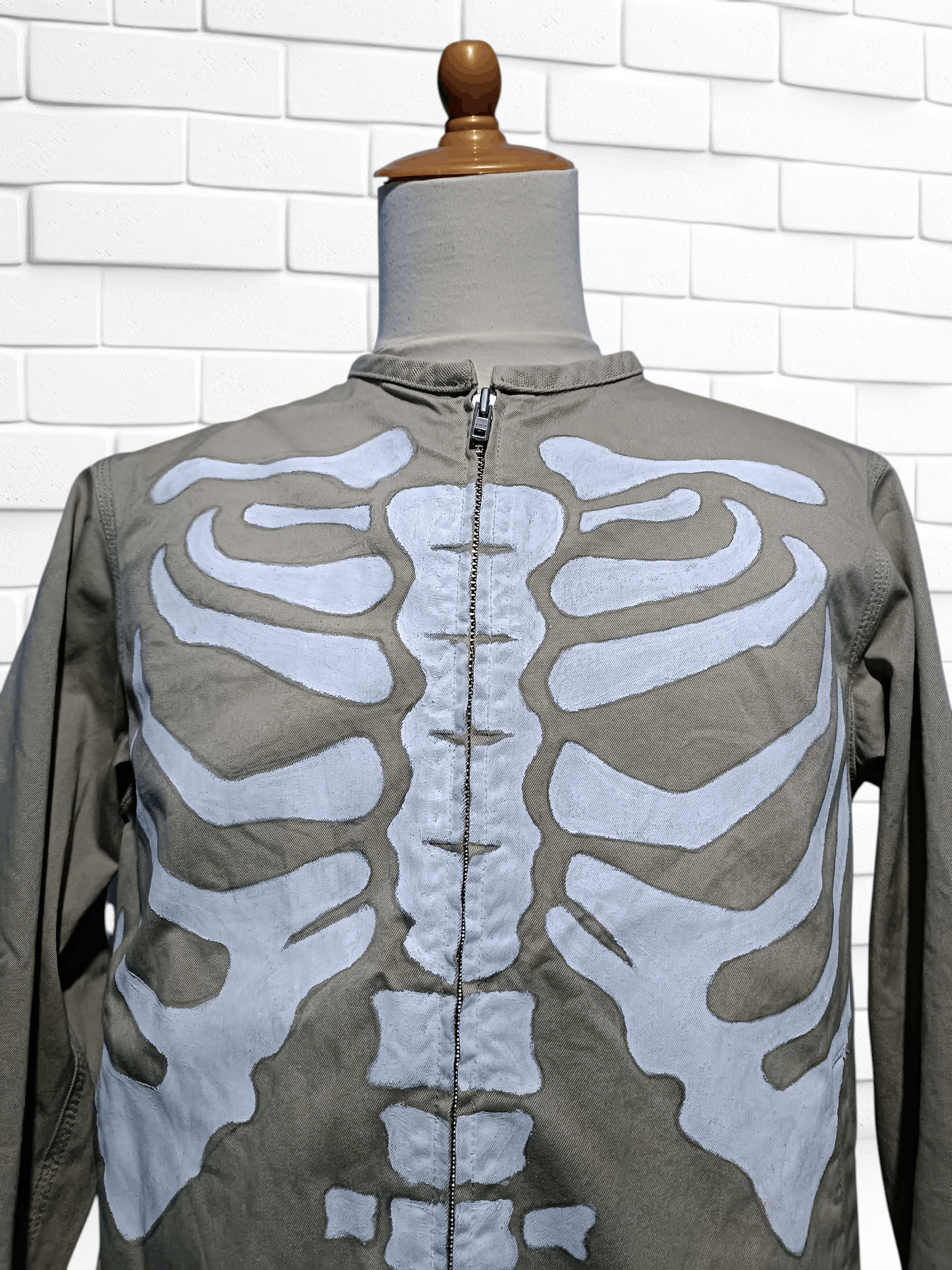 Japanese Brand Japanese Brand Custom Made Paint Unfinished Skeleton Jacket Size US M / EU 48-50 / 2 - 2 Thumbnail