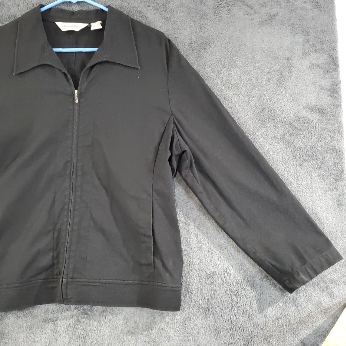 Eddie Bauer VINTAGE Eddie Bauer Women's Dress Jacket Full Zip Collared Stretch Blazer Black Size L Size L / US 10 / IT 46 - 4 Thumbnail