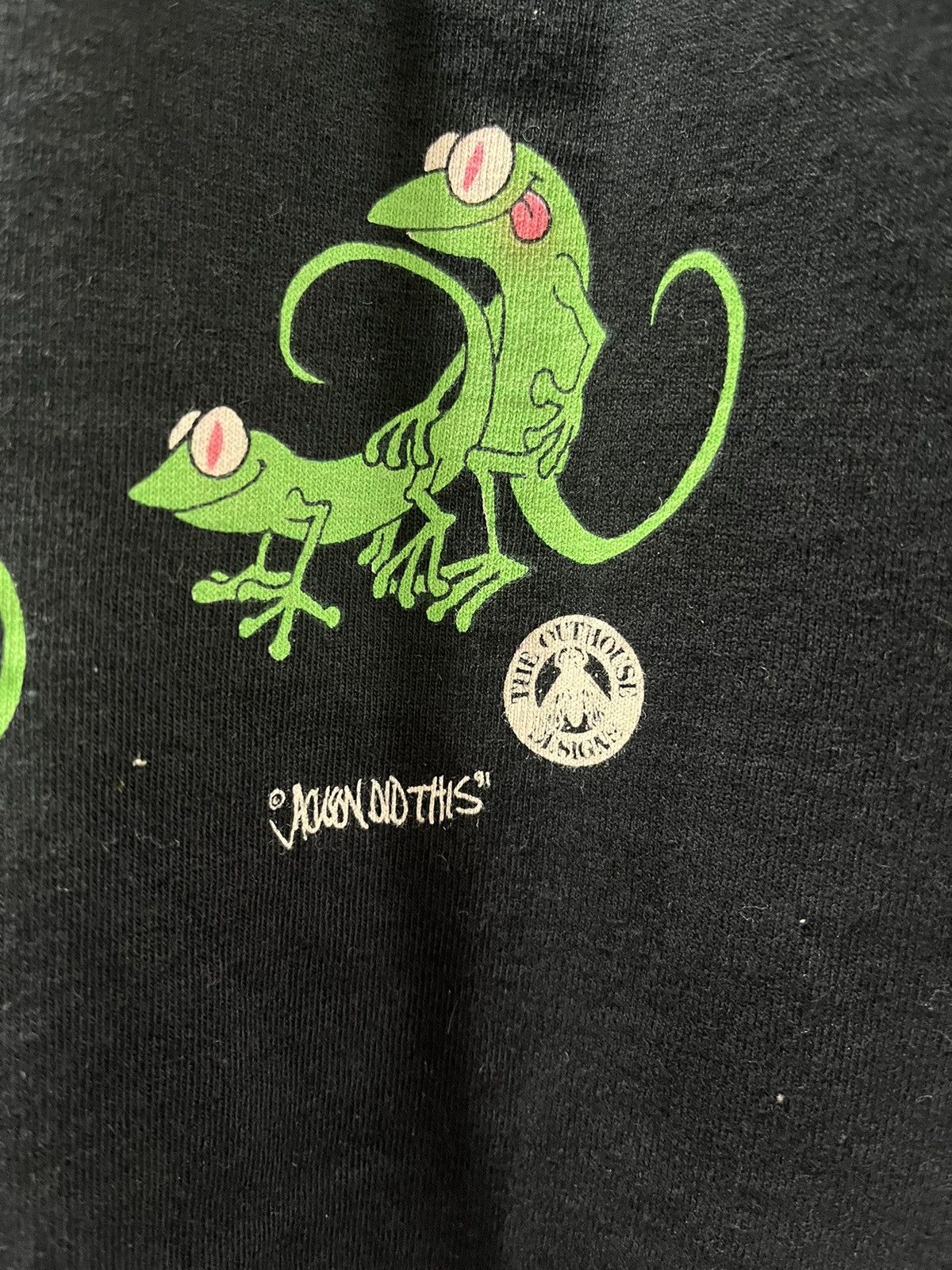 Vintage Vintage 1990s Sex Positions AOP Freaky Lizards T-Shirt Size US L / EU 52-54 / 3 - 7 Thumbnail