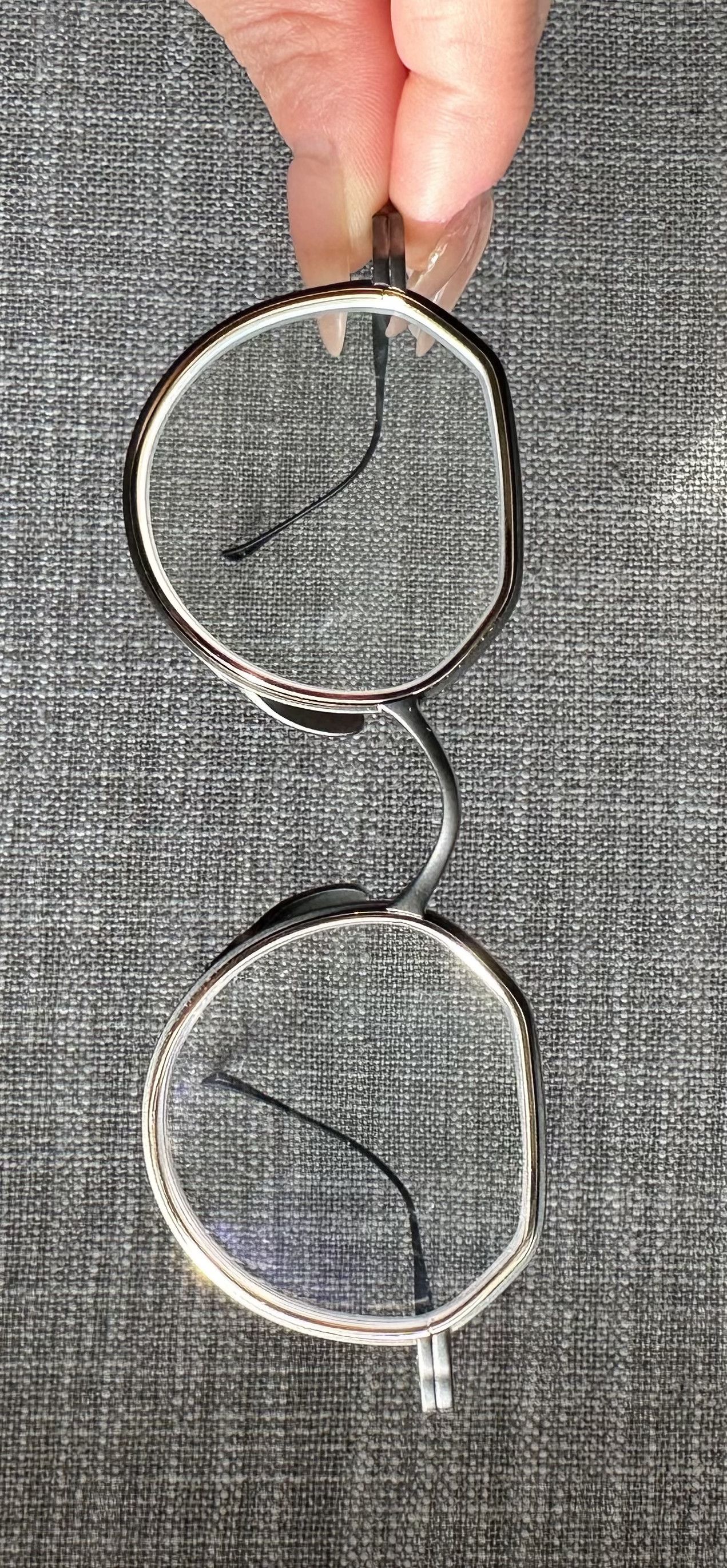Other Kame ManNen 1231 Intellectual Glasses Gun Metal With Gold Size ONE SIZE - 4 Thumbnail