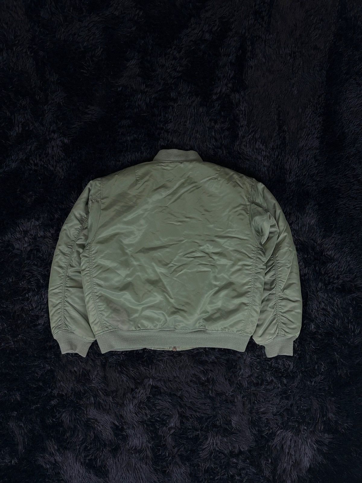 Vintage Vintage MA-1 Alpha Flight Military Khaki Bomber Jacket Size US L / EU 52-54 / 3 - 6 Thumbnail