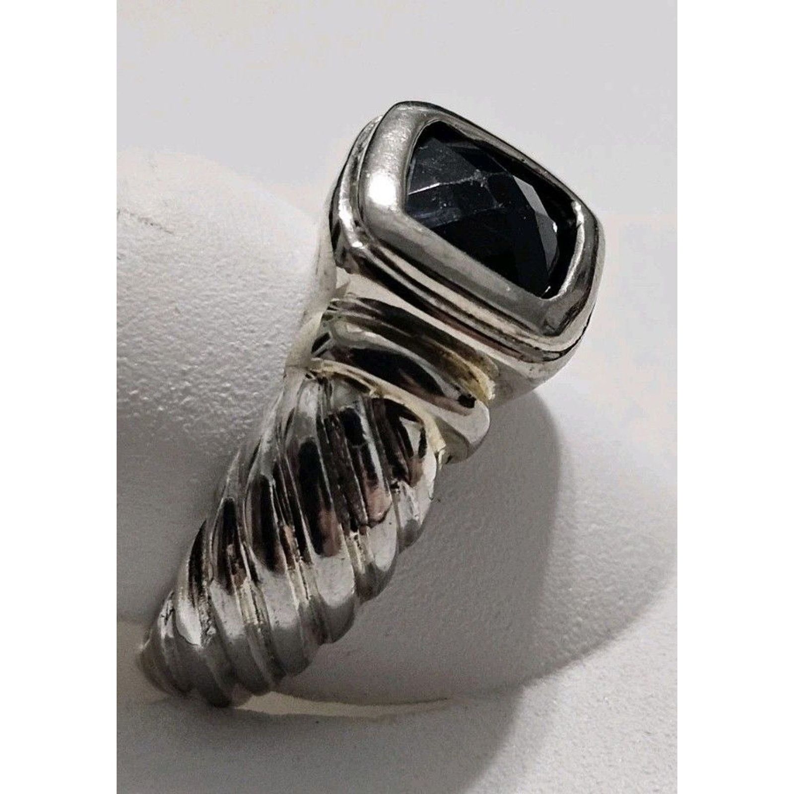 Other Black Stone Sterling Silver 925 Ring Size 8 Size ONE SIZE - 2 Thumbnail