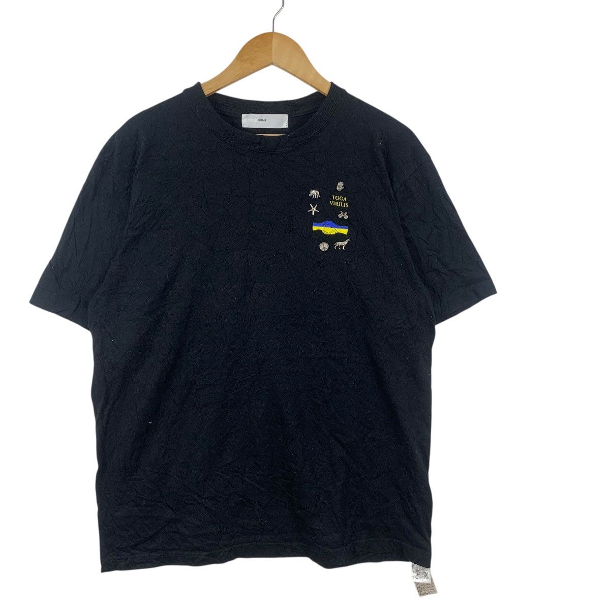 TOGA VIRILIS TOGA VIRILIS ARCHIVES Embossed Pin Peace Baggy Tee Shirt Size US XL / EU 56 / 4 - 4 Thumbnail