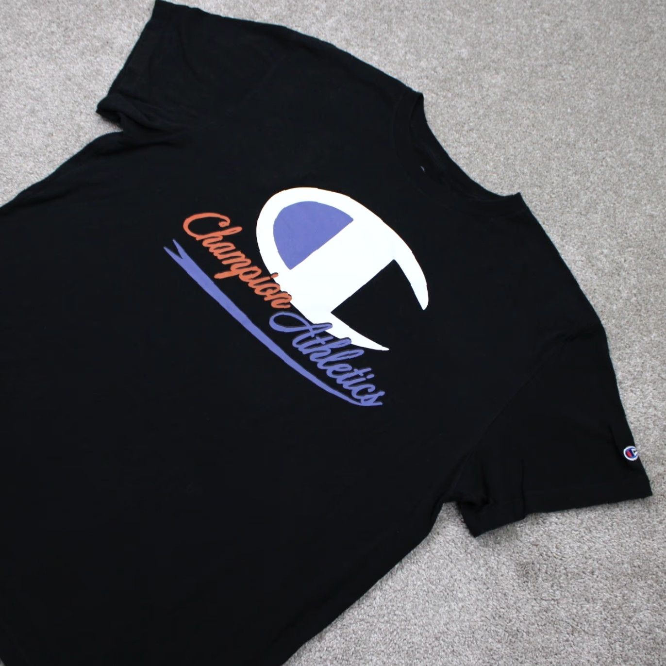 Champion Champion Athletics Shirt Mens 2XB XXL-Big Black Cotton Short Sleeve Pullover Shirt Size US XXL / EU 58 / 5 - 3 Thumbnail