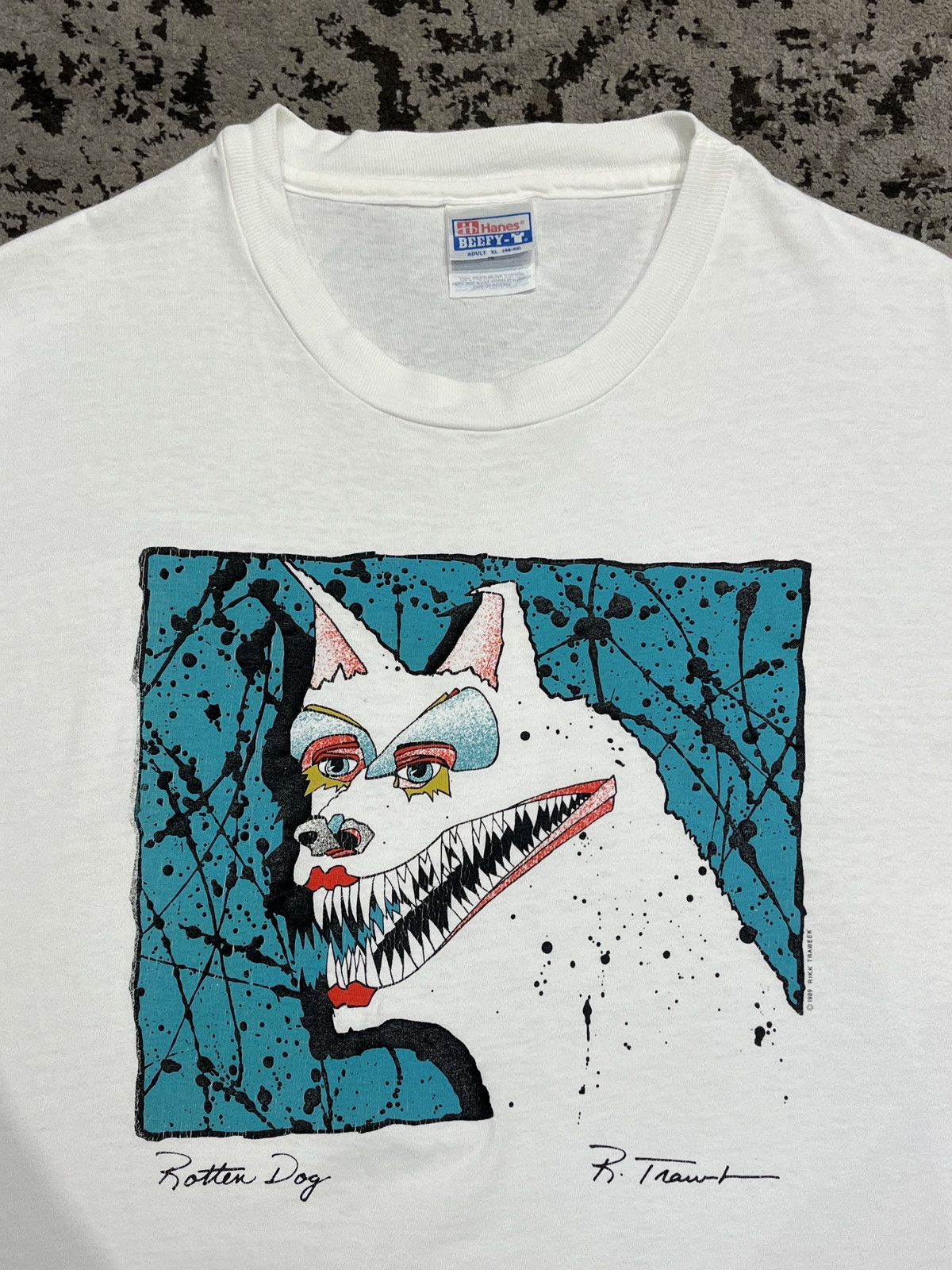 Vintage Vintage 80’s “Rotten Dog” Rikk Traweek Flat Frog Size US XL / EU 56 / 4 - 1 Thumbnail