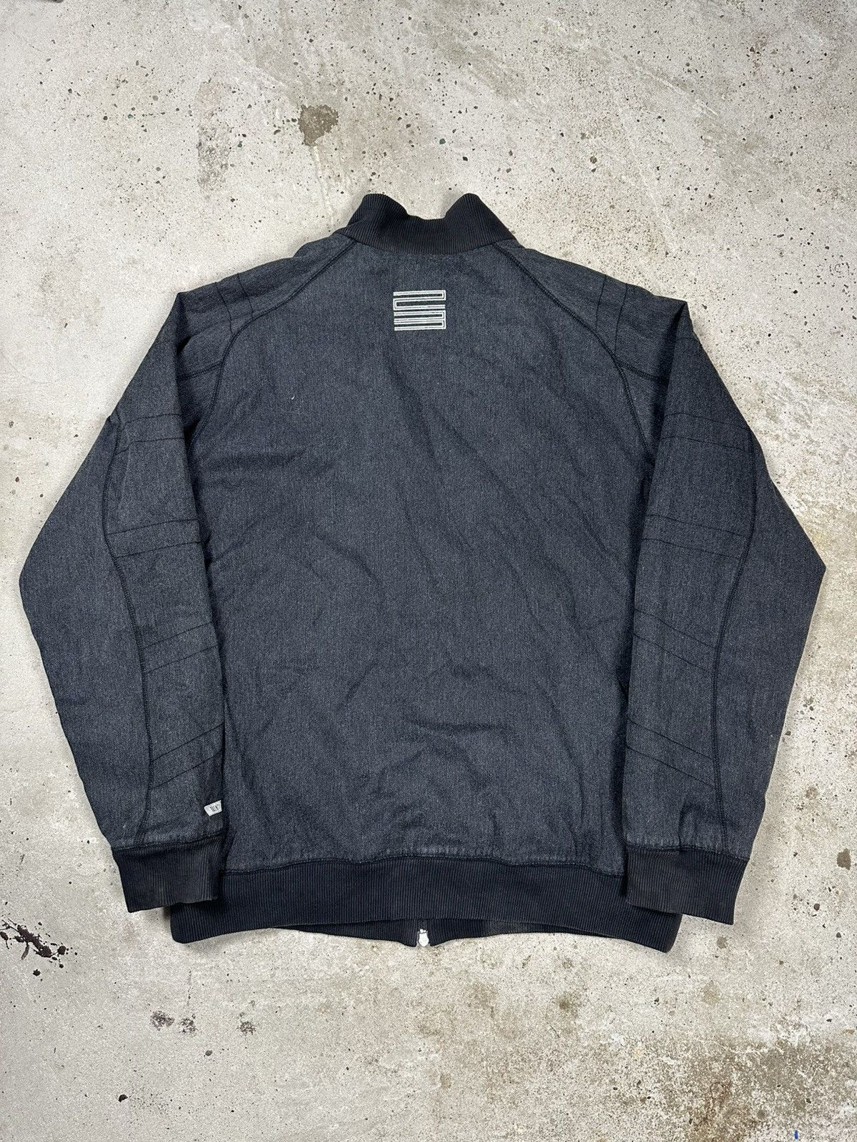Jordan Brand × Nike × Vintage Vintage Y2K Air Jordan 23 Grey Bomber Jacket Size US XL / EU 56 / 4 - 2 Thumbnail