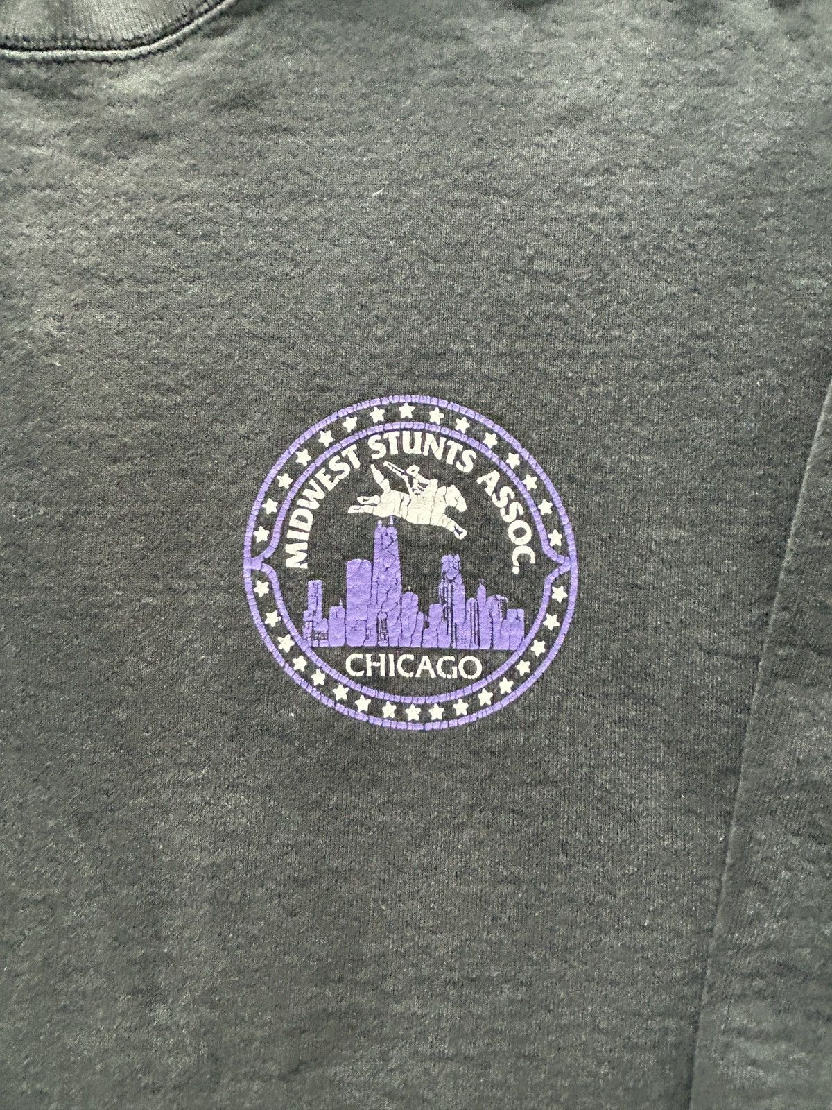 Fruit Of The Loom Vintage 90s Midwest Stunts Association Chicago Sweatshirt Size US XL / EU 56 / 4 - 2 Thumbnail