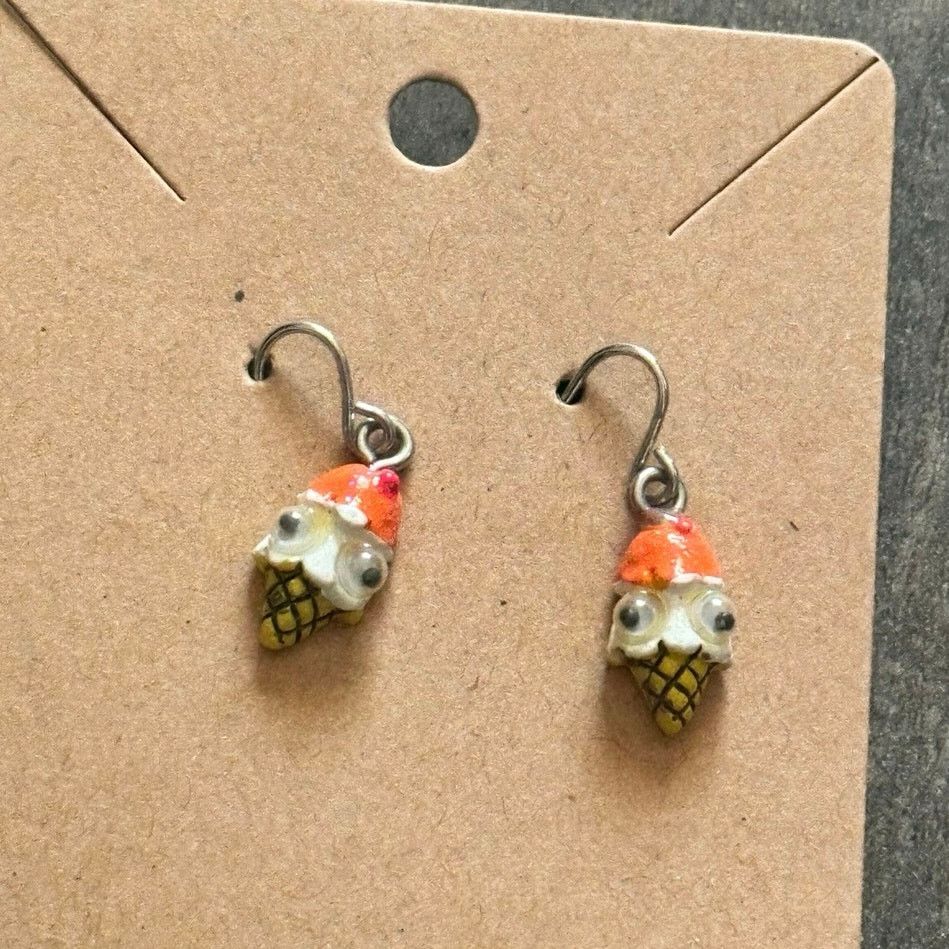Other orange icecream cone dangly earrings Size ONE SIZE - 2 Thumbnail