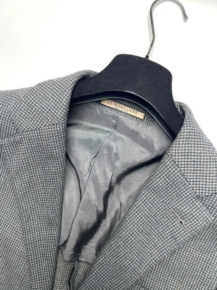 Corneliani Corneliani ID Tweed Blazer Dark Gray Slim Fit – Size 52R Size 52L - 8 Thumbnail
