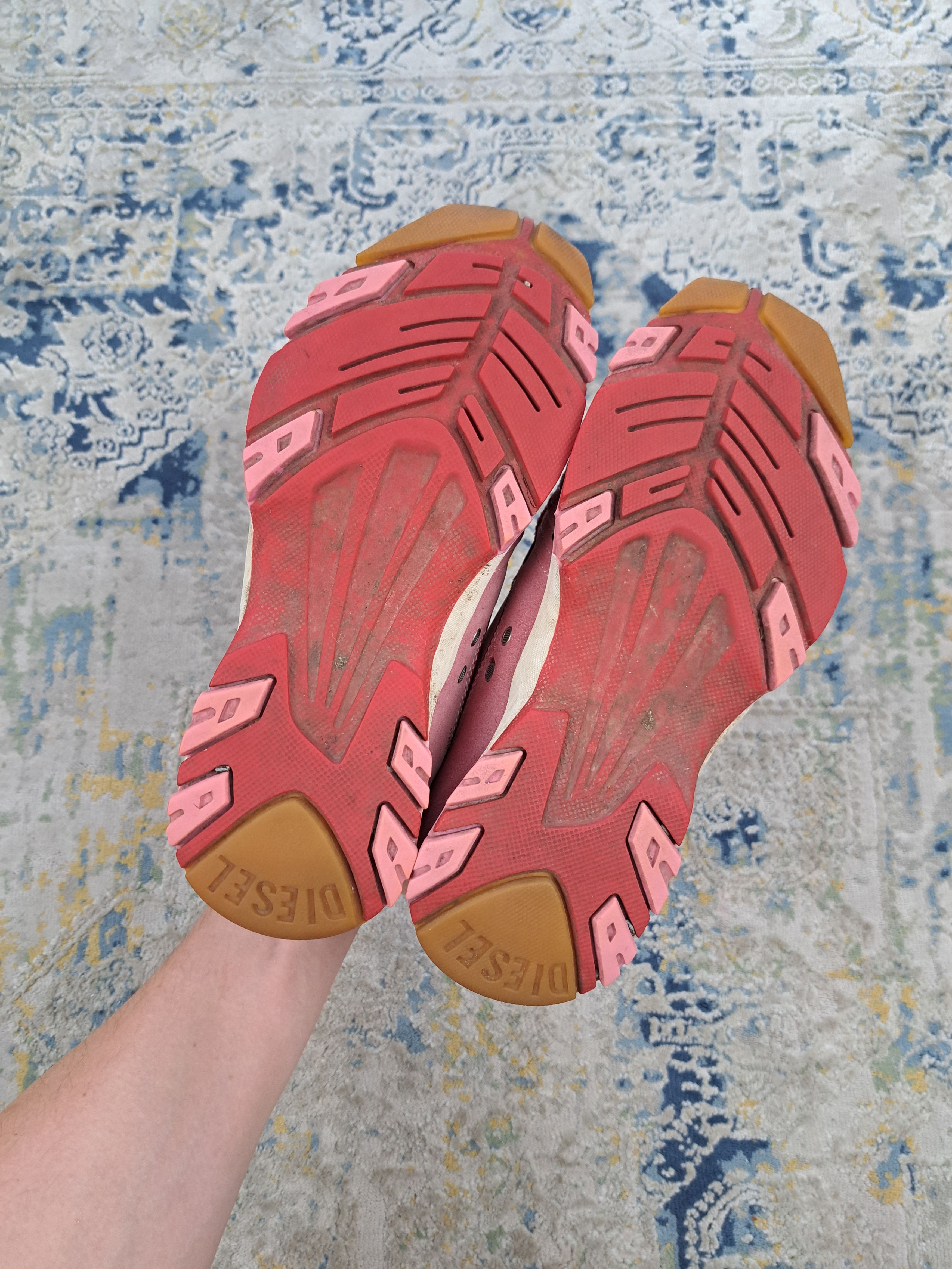 Diesel Vintage Diesel Psyke Pink Oversize Sneakers Avant Garde Size US 7 / IT 37 - 7 Thumbnail