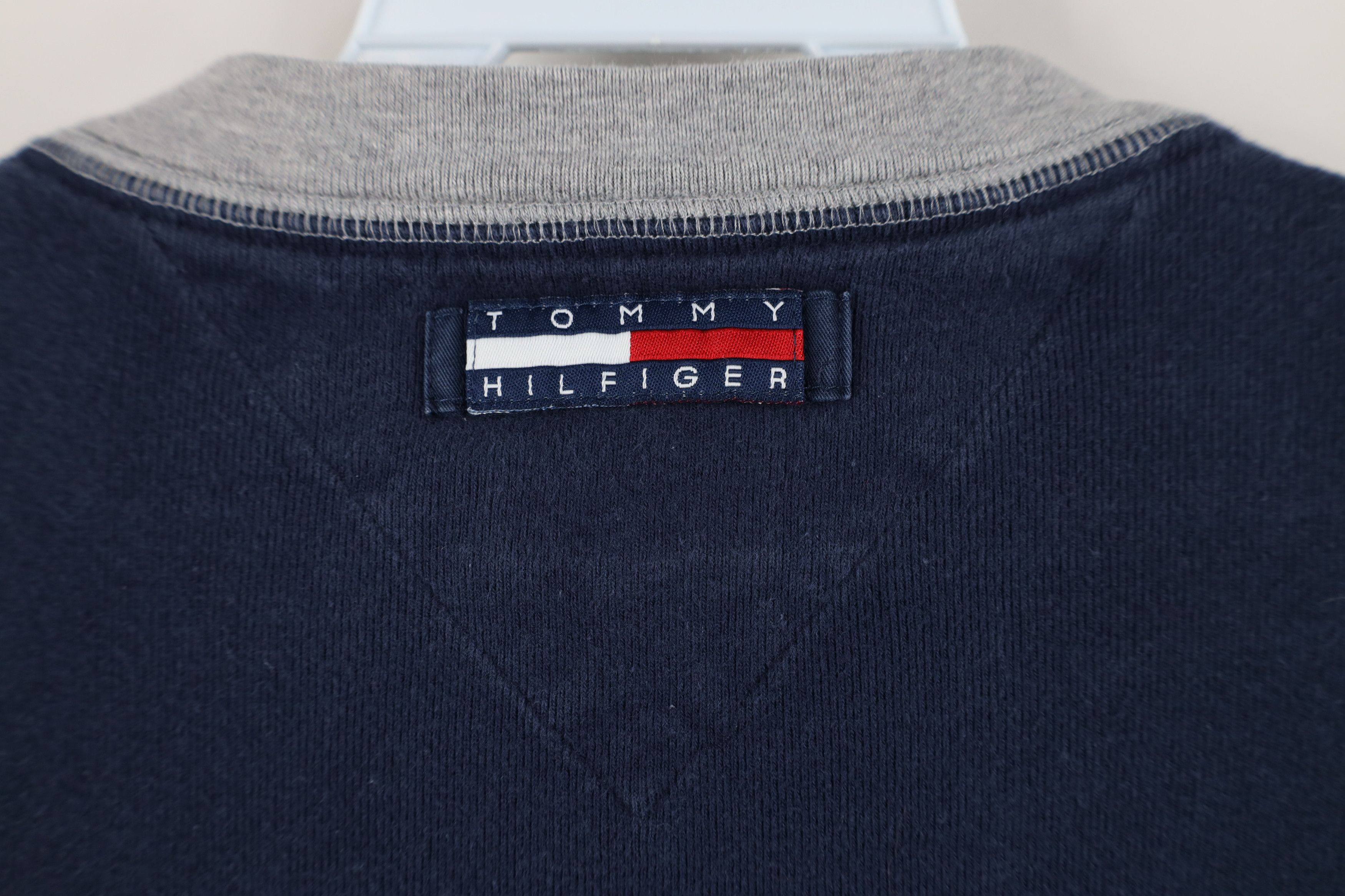 Tommy Hilfiger Vintage 90s Tommy Hilfiger Ribbed Knit Half Zip T-Shirt Size M / US 6-8 / IT 42-44 - 10 Thumbnail