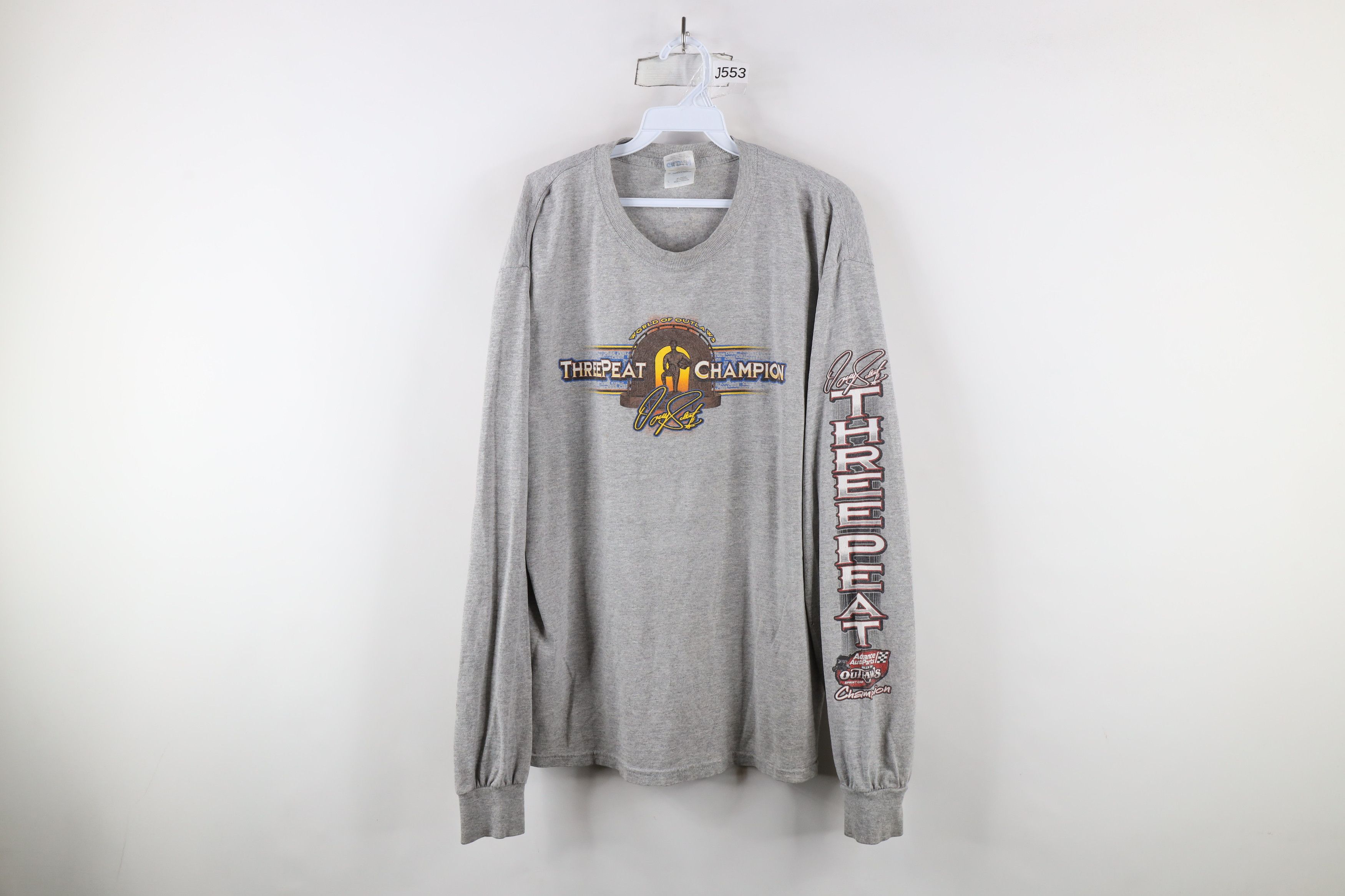 Vintage Vintage Y2K Outlaws Three Peat Champion Donny Schatz T-Shirt Size US L / EU 52-54 / 3 - 1 Thumbnail