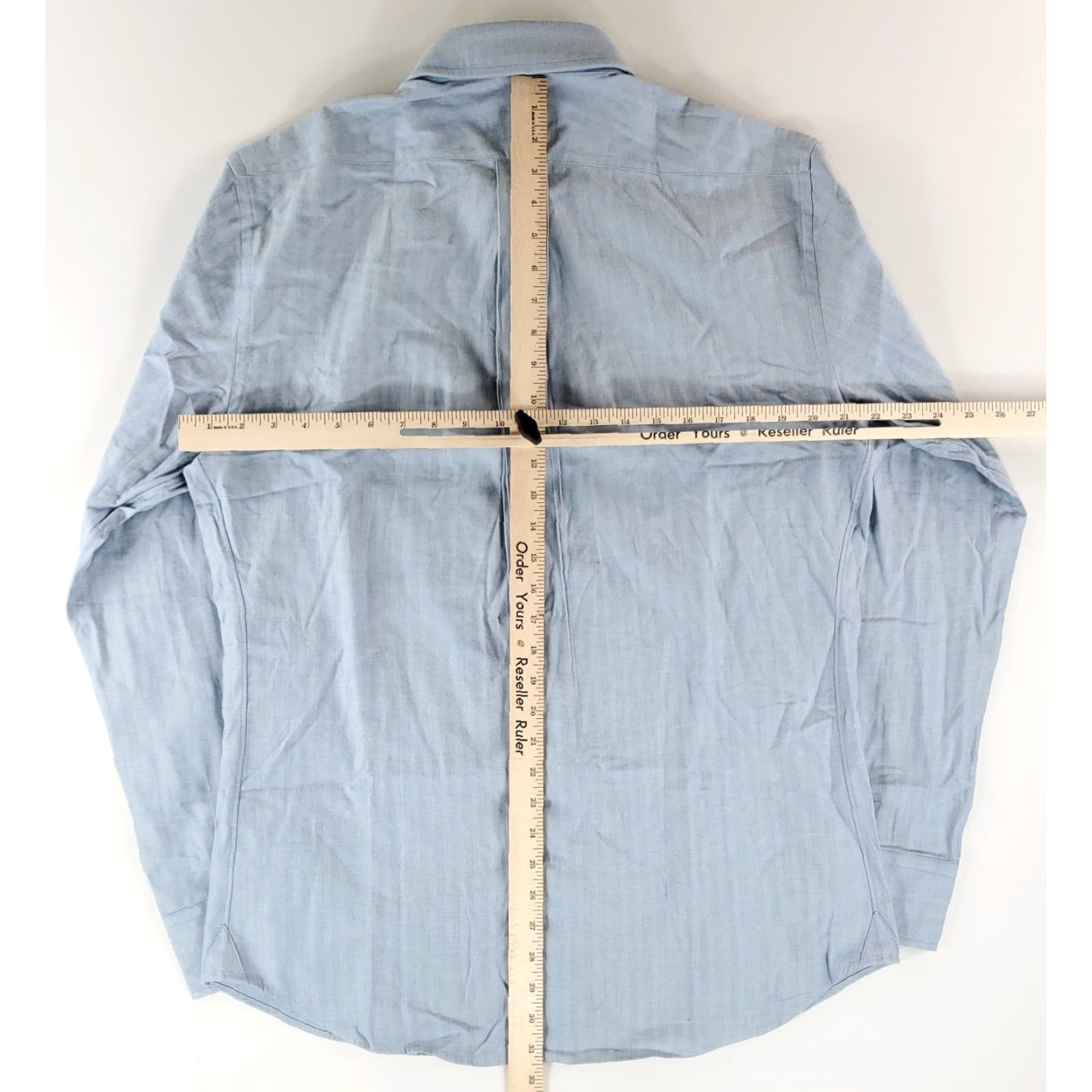 Vintage Spier & Mackay Button Up Shirt Ice Blue Brushed Herringbone Mens 16.5 NWT Long Sleeve Shirt Mens 16.5 Blue NWT Size US XL / EU 56 / 4 - 8 Thumbnail