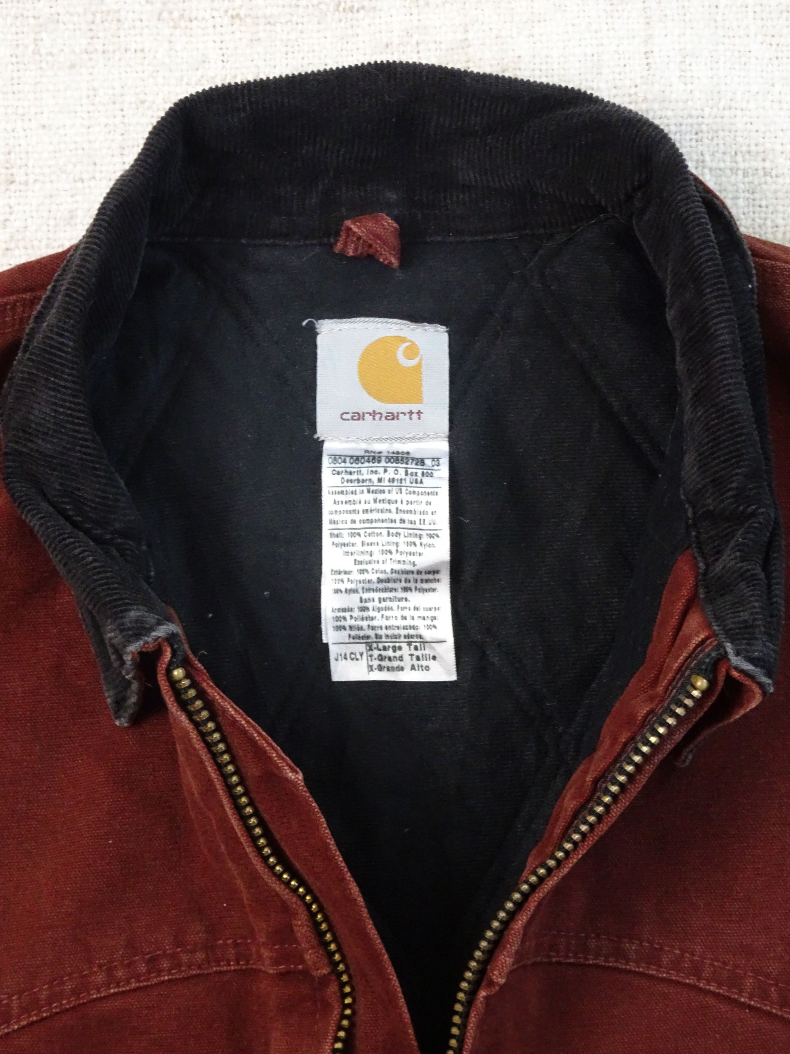 Carhartt Vtg Carhartt Detroit Jacket Red Duck Cord Collar Workwear Size US XL / EU 56 / 4 - 4 Thumbnail