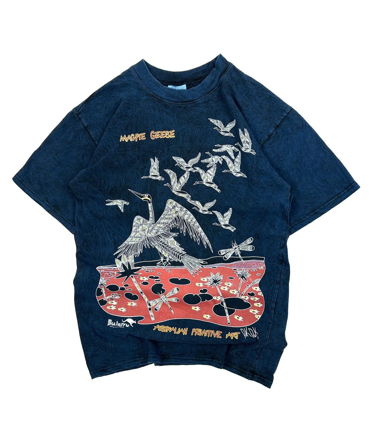 Man Made In Australia 90s Bulurru Designs Aboriginal Art Tee Made in Australia Size US M / EU 48-50 / 2 - 1 Thumbnail