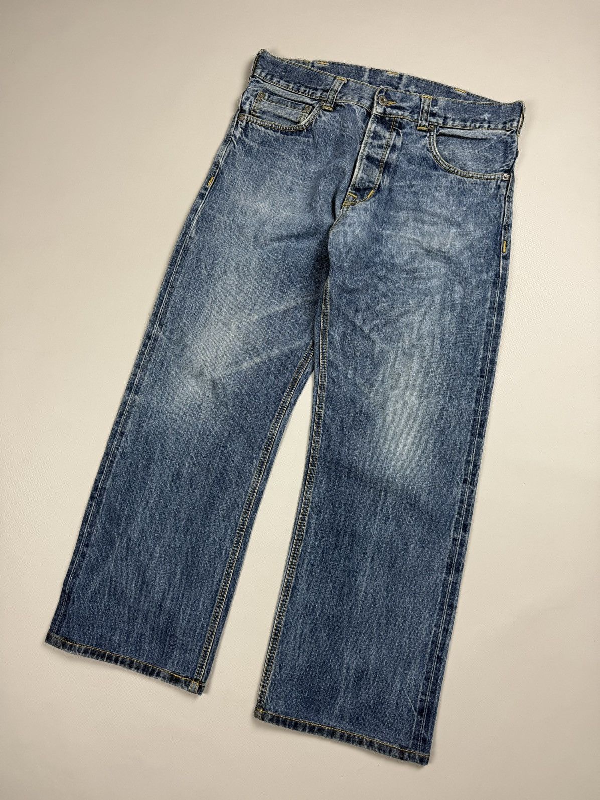 Pike Brothers Pike Brothers Men’s Selvedge Denim Back Buckle Jeans Size 33 Size US 33 - 4 Thumbnail