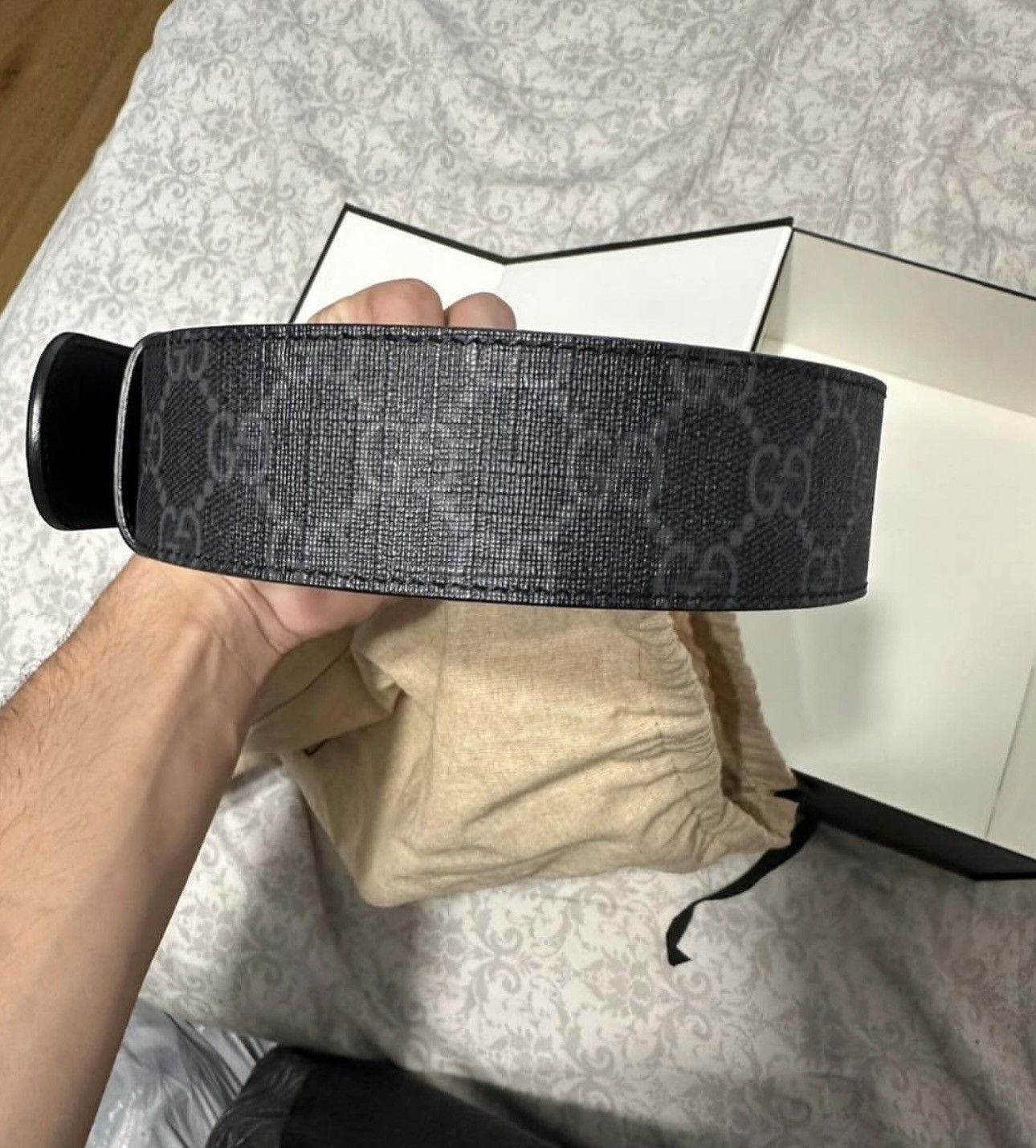 Gucci Gucci Belt with Interlocking G buckle Size 30 - 2 Thumbnail