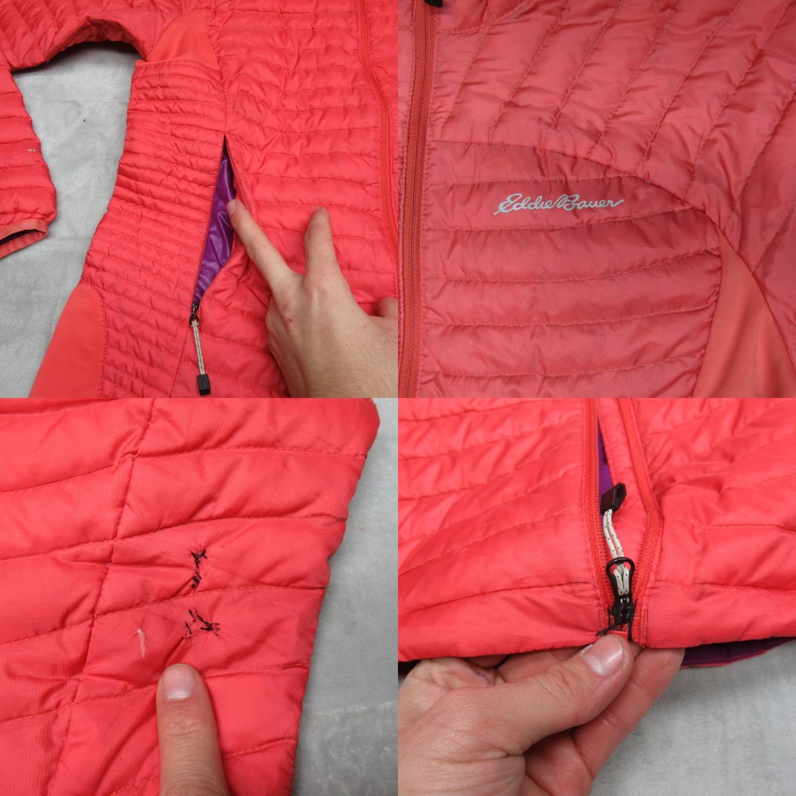 Eddie Bauer Eddie Bauer Down Jacket Women M Orange Quilted Puffer Coat Zip Front Mid-Length Size M / US 6-8 / IT 42-44 - 8 Thumbnail