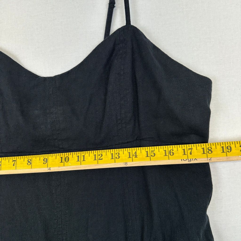 Abercrombie & Fitch Abercrombie & Fitch Black Linen Blend Maxi Dress XLP Size XL / US 12-14 / IT 48-50 - 7 Thumbnail