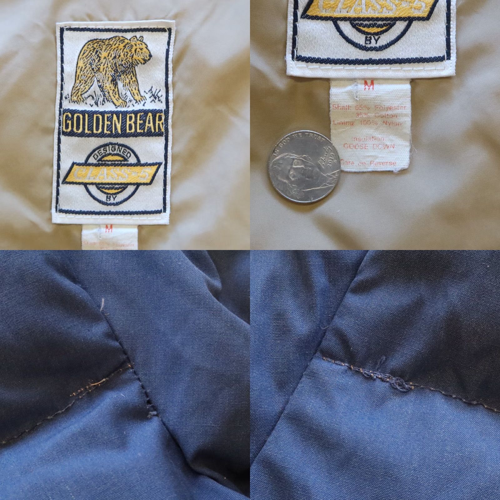 Golden Bear Vintage Golden Bear Puffer Jacket Mens M Blue - Jacket - Made in USA Size US M / EU 48-50 / 2 - 9 Thumbnail