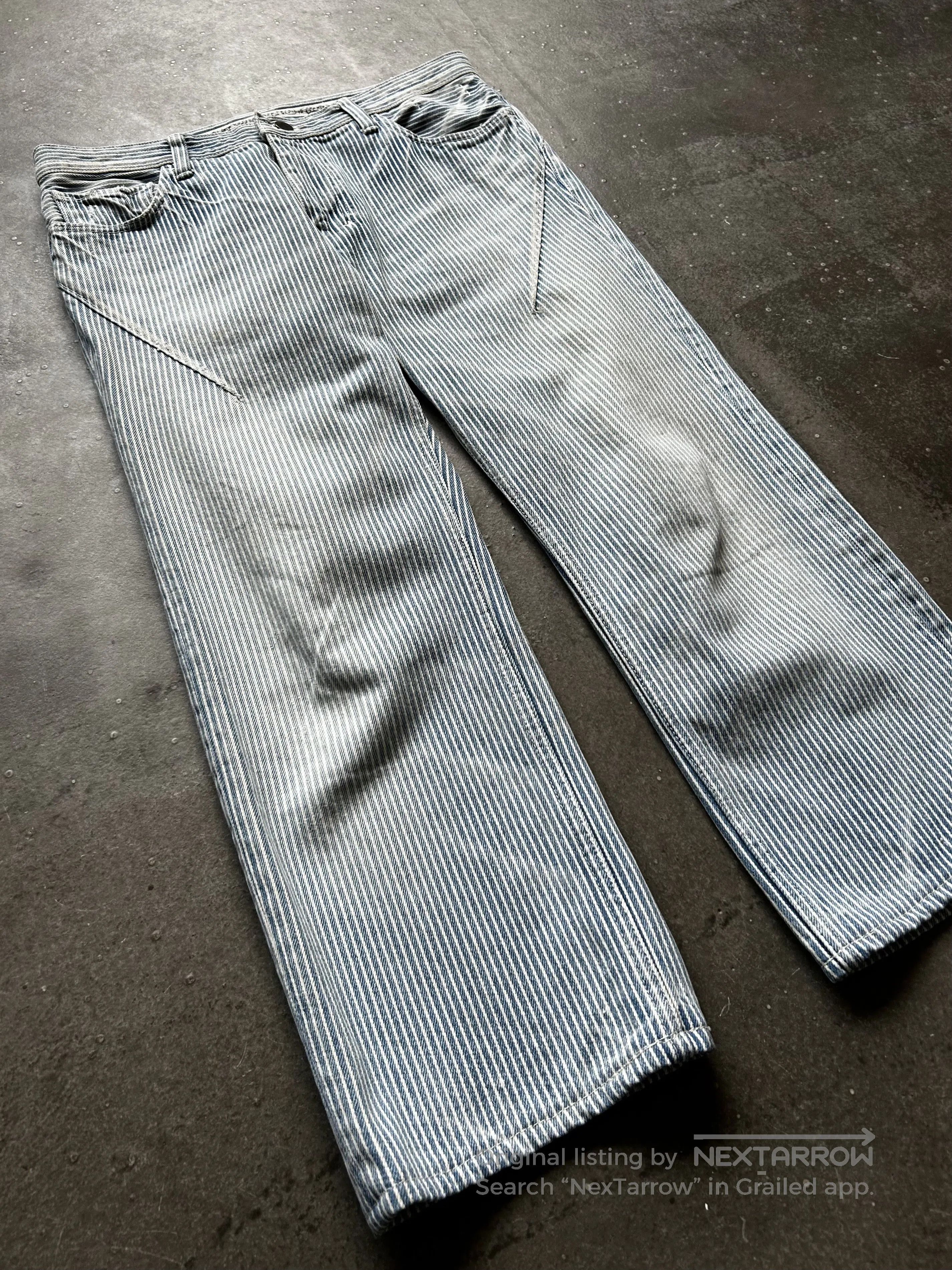 Number (N)ine Number(N)ine 07 Striped Washed Jeans. Size US 33 - 3 Thumbnail