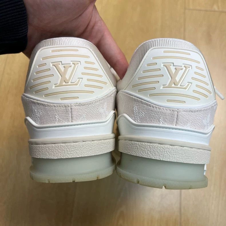 Louis Vuitton Louis Vuitton Trainer White Stampede Denim Board Shoes Size US 8.5 / EU 41-42 - 4 Thumbnail