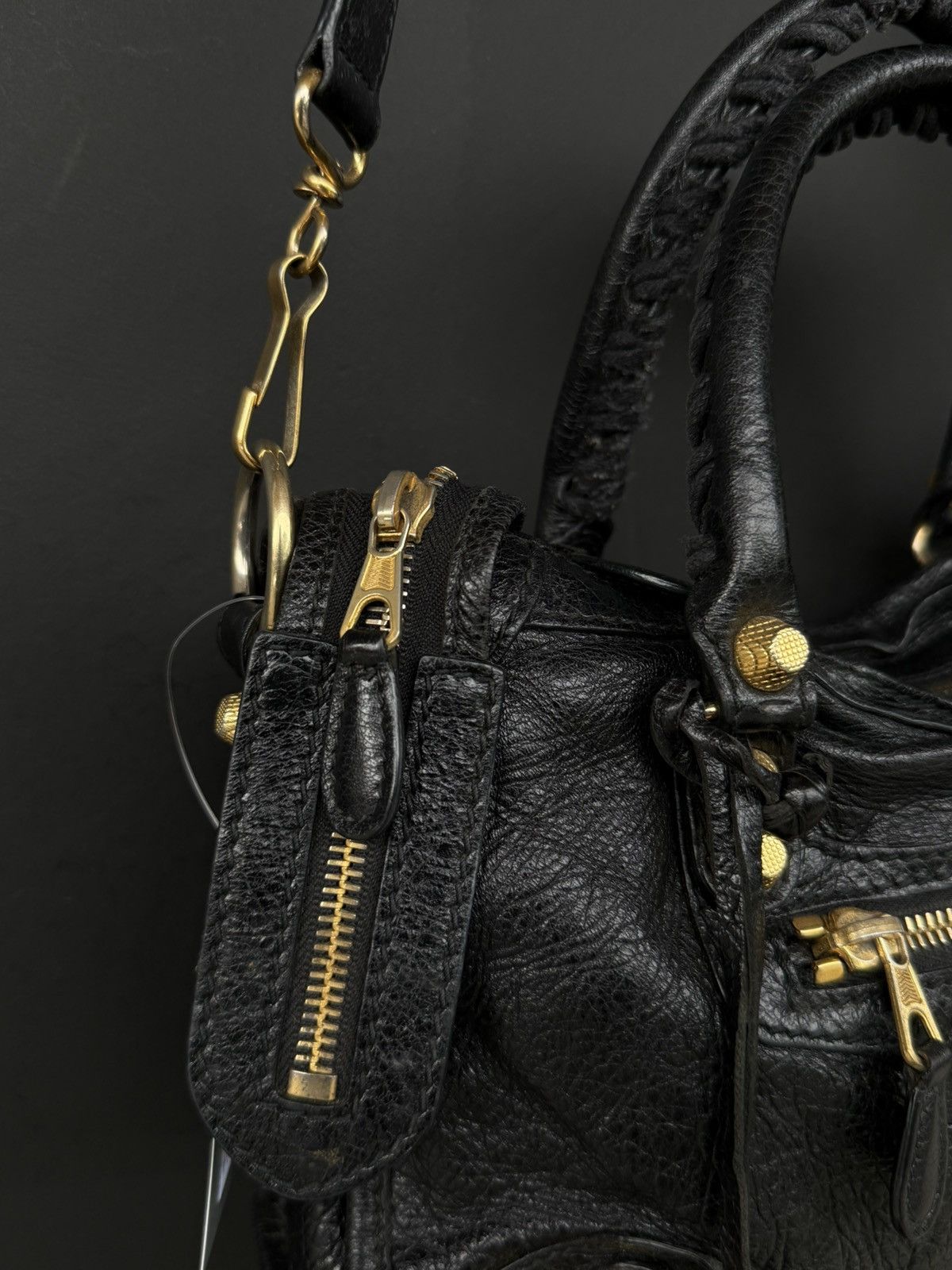 Balenciaga Balenciaga - Black Gold Mini City Bag Size ONE SIZE - 6 Thumbnail