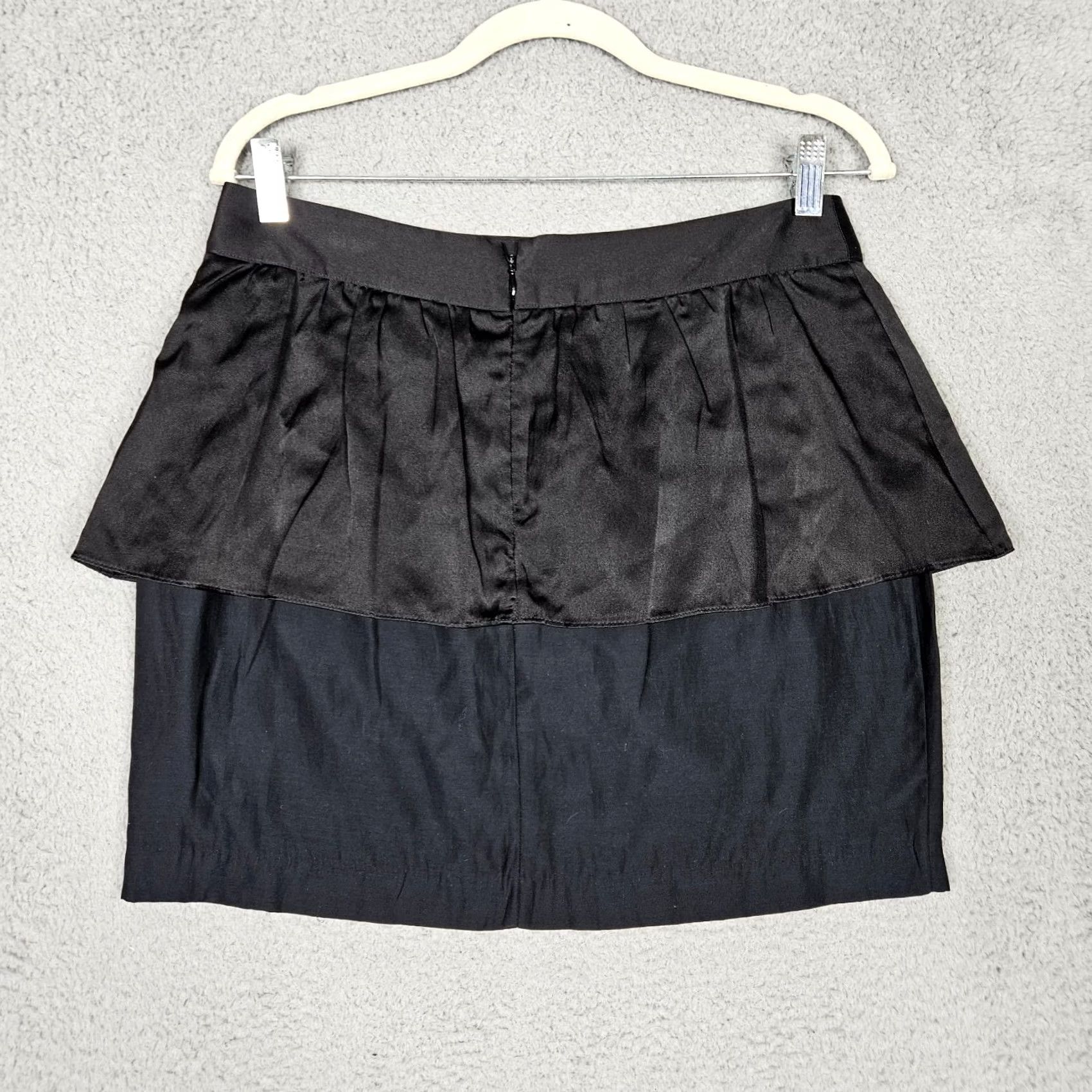 Vintage Rory Beca Skirt Womens 6 Black Silk Cotton Blend Mini Women Size Size 28" / US 6 / IT 42 - 4 Thumbnail