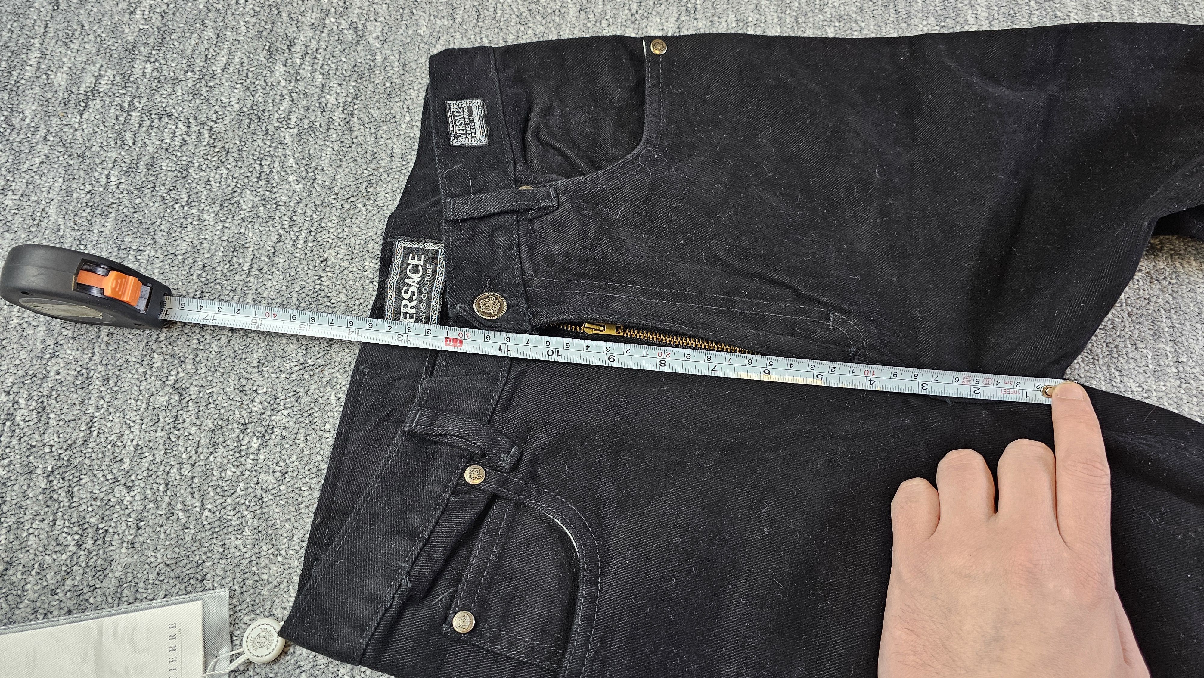 Versace Jeans Couture Versace Jeans Couture 90s Black Straight High Rise NWT W26 Size 26" / US 2 / IT 38 - 17 Thumbnail