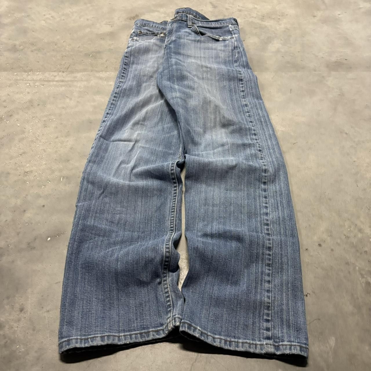 Japanese Brand × Vintage Crazy Vintage Y2K/2000s Grunge Light Wash Denim Jeans! Size US 34 / EU 50 - 3 Thumbnail