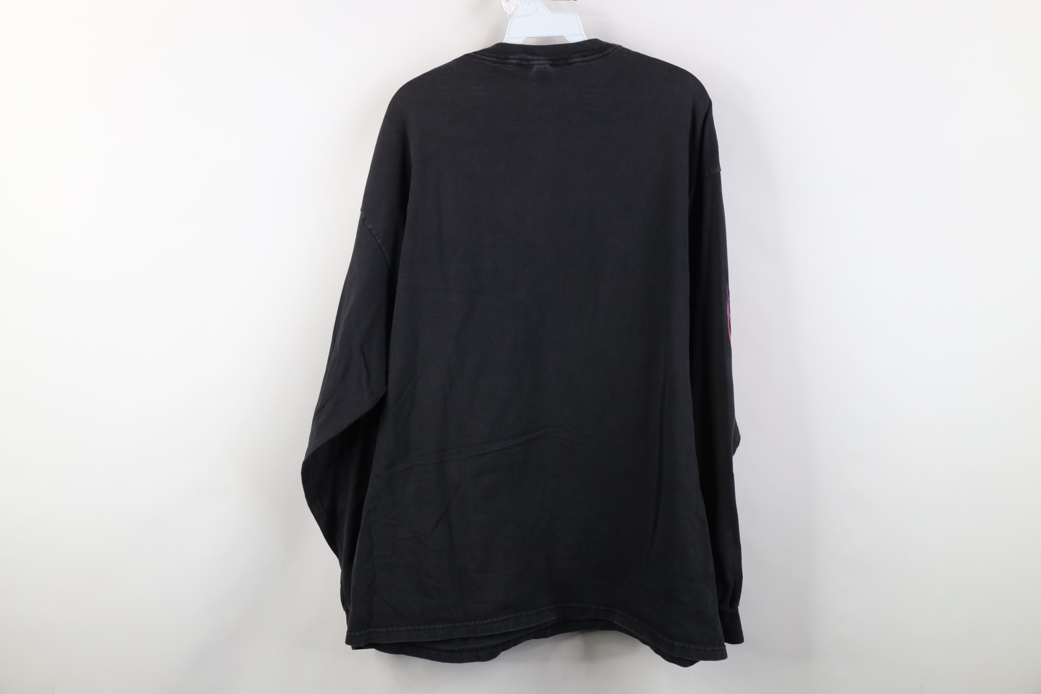 Vintage Vintage 90s Y2K Fire Flames Long Sleeve T-Shirt Black Size US XL / EU 56 / 4 - 14 Thumbnail