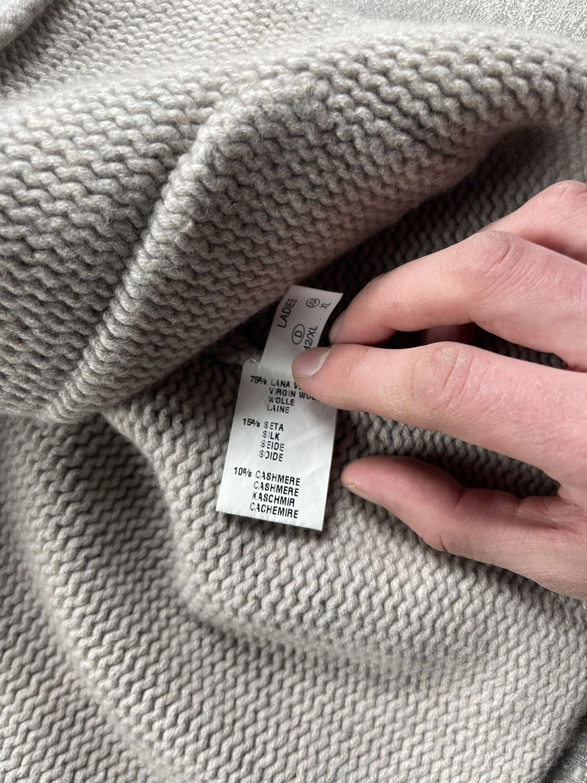 Fabiana Filippi Fabiana Filippi Knit Cardigan Wool Cashmere Blend Gray Size XL / US 12-14 / IT 48-50 - 12 Thumbnail