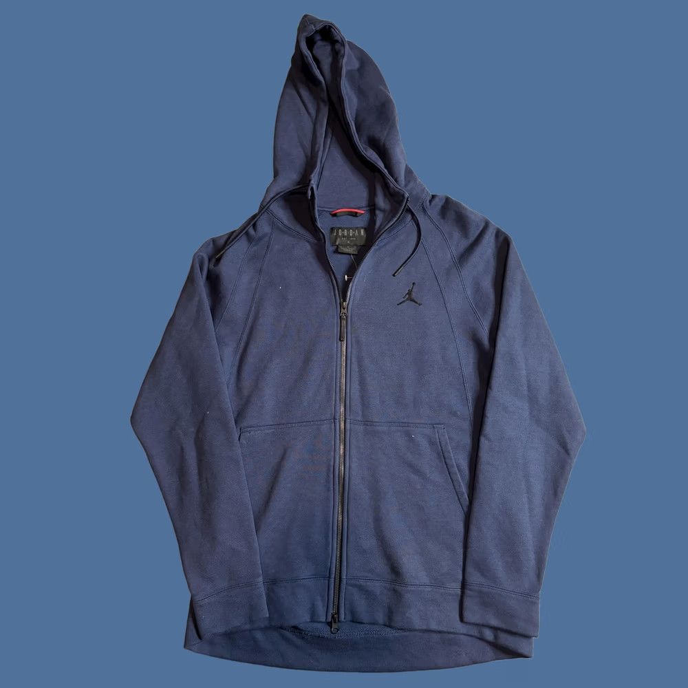 Jordan Brand Jordan Hoodie Mens XL Blue Full Zip Fleece Jumpman Logo Sweatshirt Athletic Size US XL / EU 56 / 4 - 1 Thumbnail