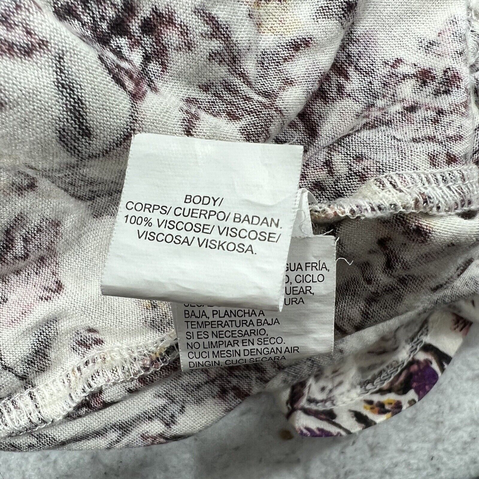 Lucky Brand Lucky Brand Purple Floral Cold Shoulder Layered Top Size XS / US 0-2 / IT 36-38 - 12 Thumbnail