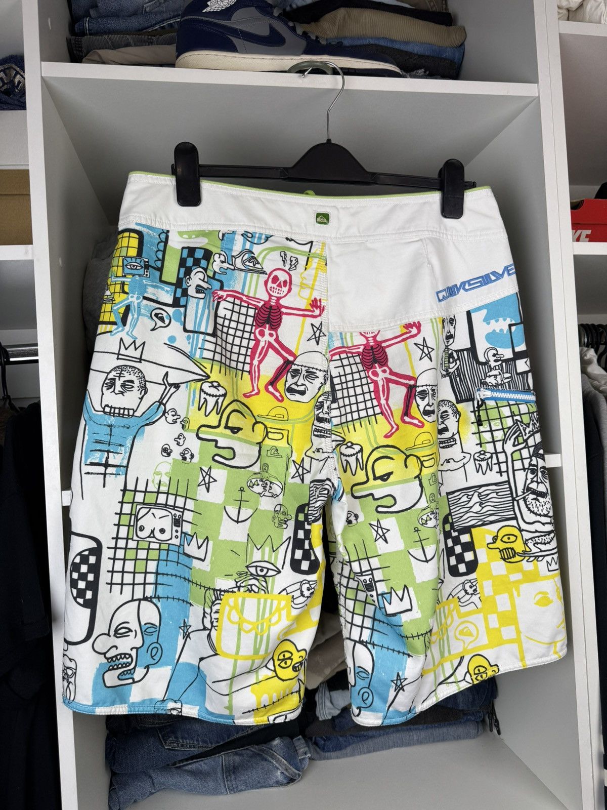 Quiksilver Quiksilver Off The Lip Board Shorts Swim Trunks Graffiti Y2K Size US 34 / EU 50 - 12 Thumbnail