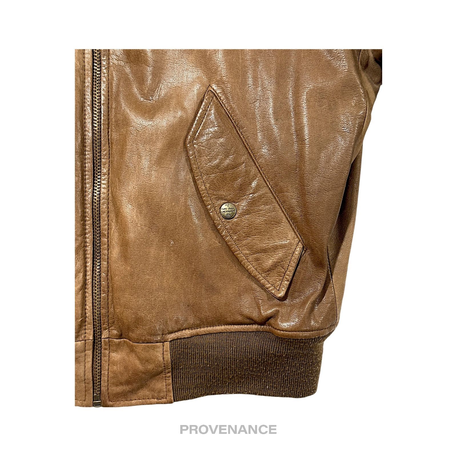 Chevignon 🔴 Chevignon Vintage Bomber Jacket - Hudson Leather Brown M Size US M / EU 48-50 / 2 - 7 Thumbnail