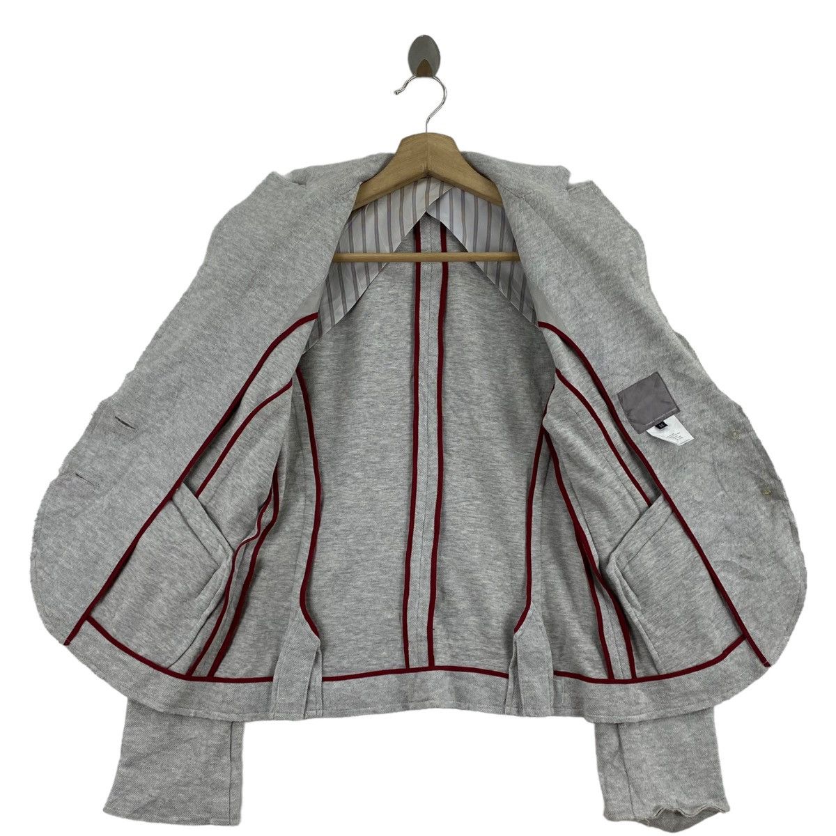 Japanese Brand DOUBLE STANDARD CLOTHING Japanese Brand Grey Blazer Coat Size S / US 4 / IT 40 - 4 Thumbnail