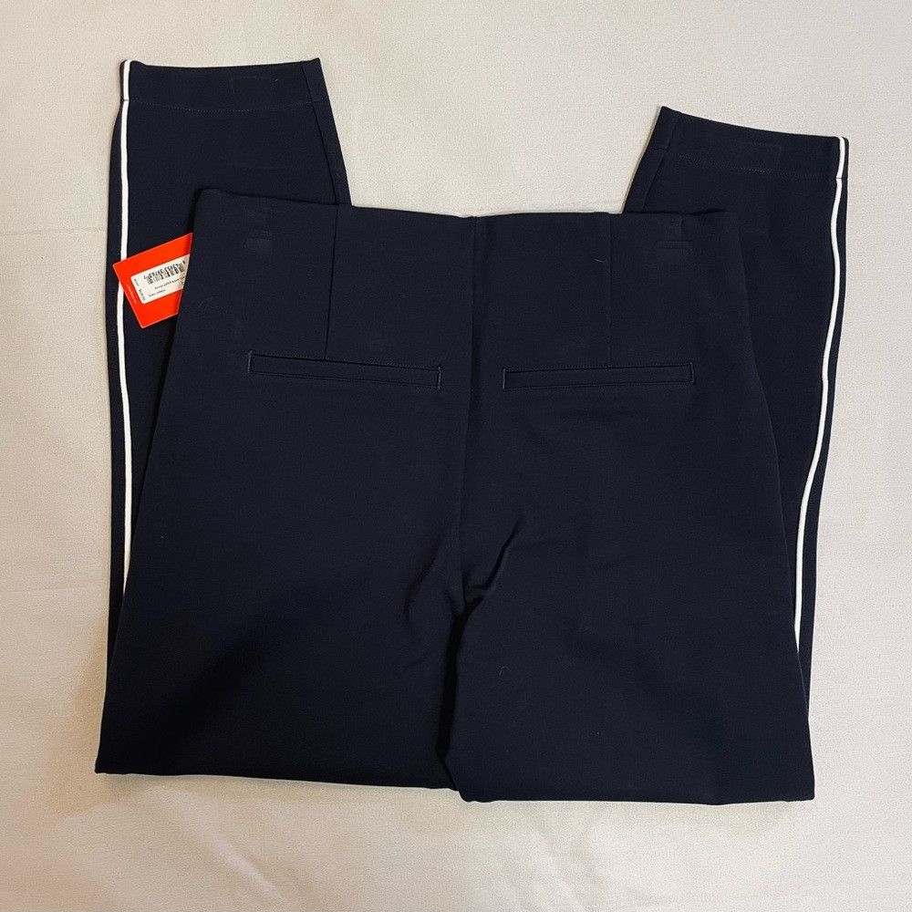 Spanx NWT New $128 Spanx Perfect Pant Ankle Piped Skinny Navy Pan Size 32" / US 10 / IT 46 - 6 Thumbnail