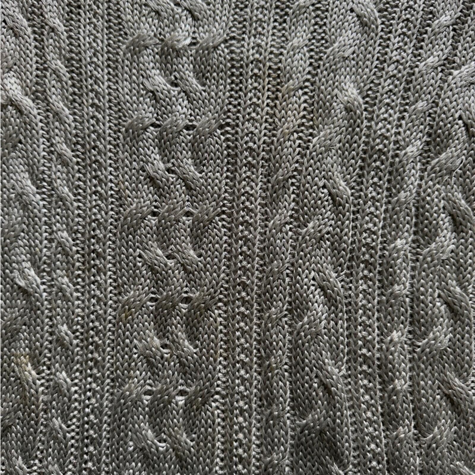 Lauren Ralph Lauren Lauren Ralph Lauren / Metallic Cable Knit Sweater / Silver Size L / US 10 / IT 46 - 5 Thumbnail
