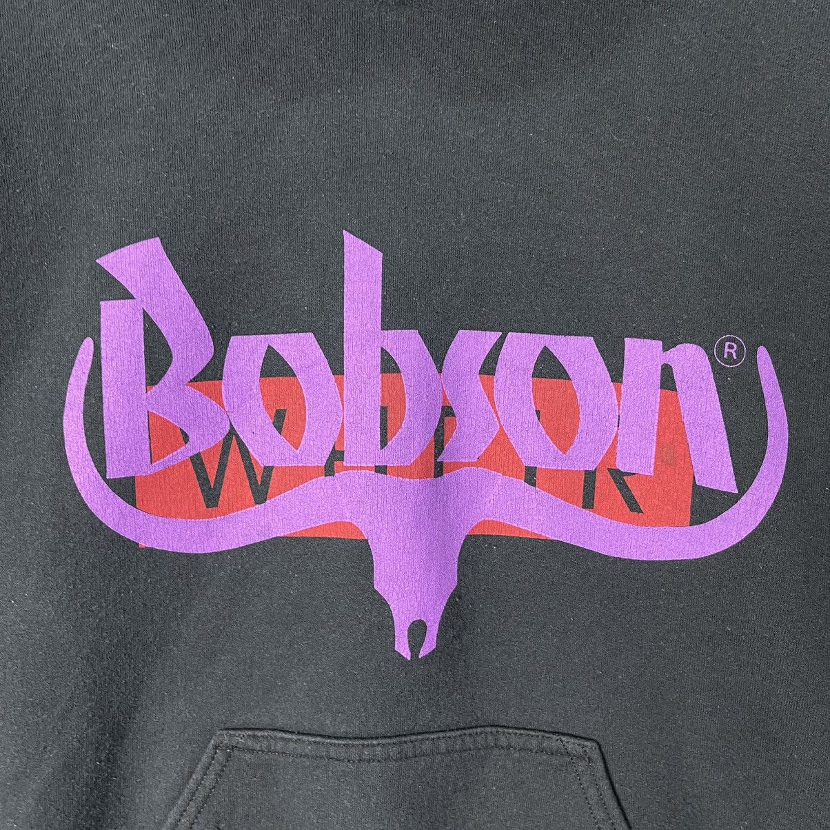 Japanese Brand WHEIR “Bobson” Graphic Pullover Hoodie – Black (Size M) Size US M / EU 48-50 / 2 - 3 Thumbnail