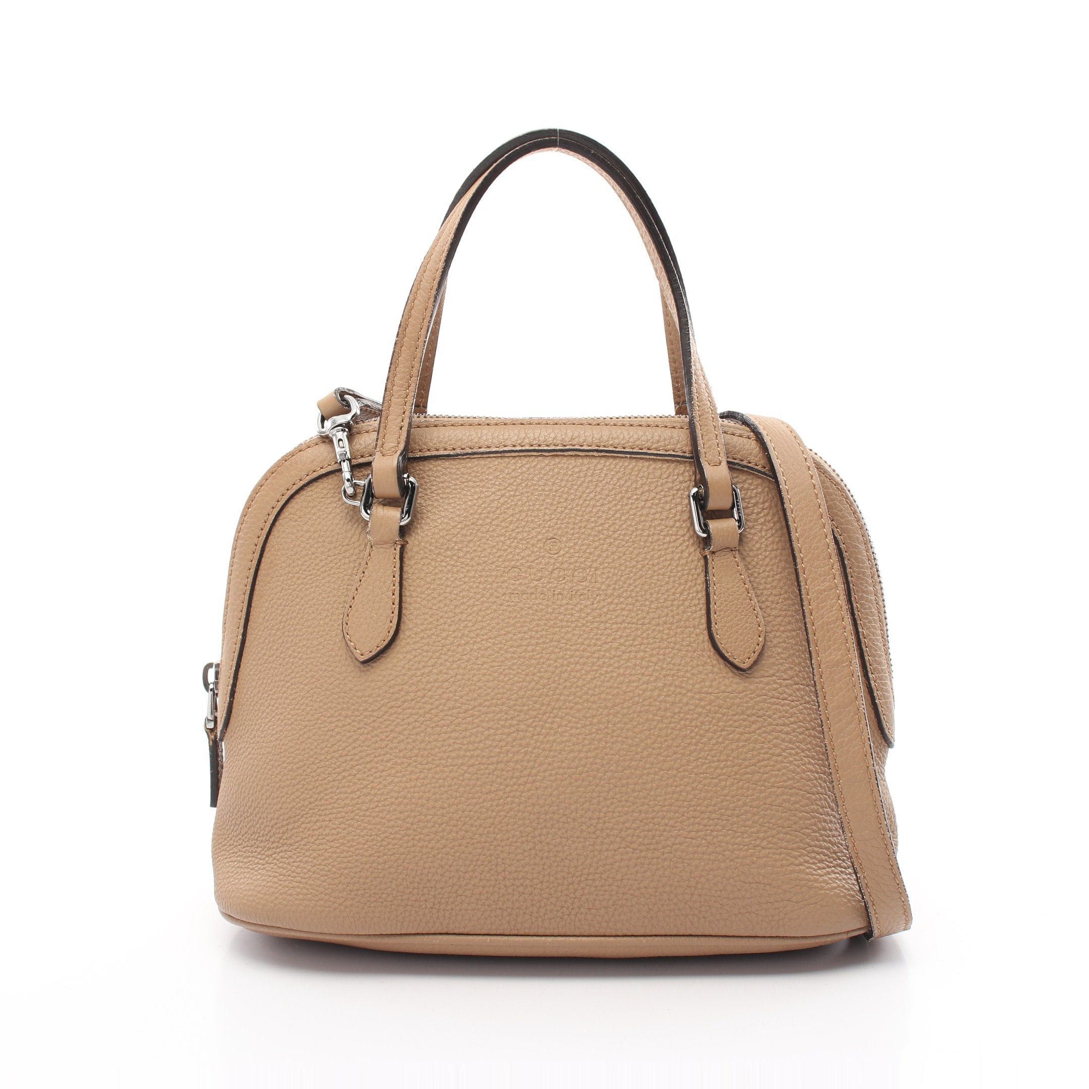 Gucci Gucci Handbag Leather Beige Logo Embossed Size ONE SIZE - 1 Thumbnail