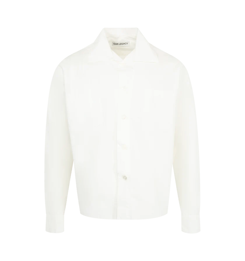 Our Legacy o1h1sh10525 Funnel Shirt in White Size US L / EU 52-54 / 3 - 1 Thumbnail