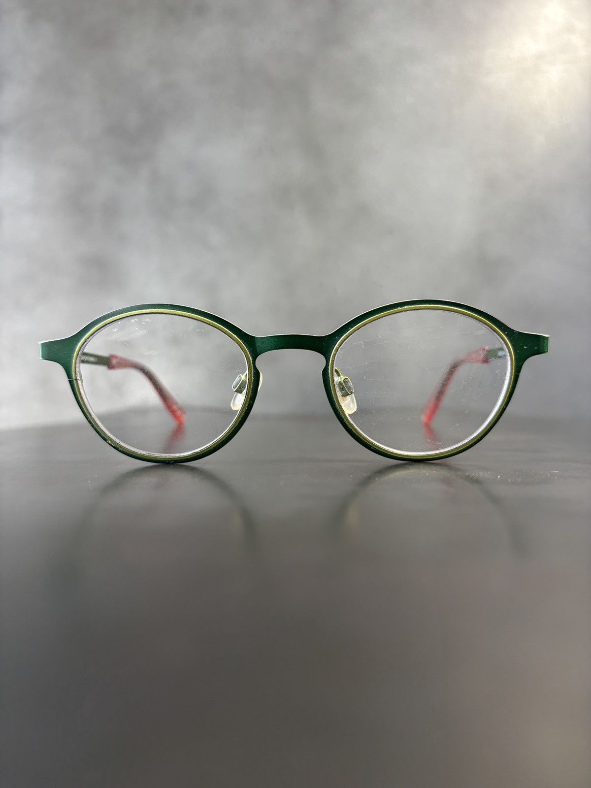 Designer Jean Lafont Paris Frames Green Metal Rebus 4030 Eyeglasses Size ONE SIZE - 12 Thumbnail